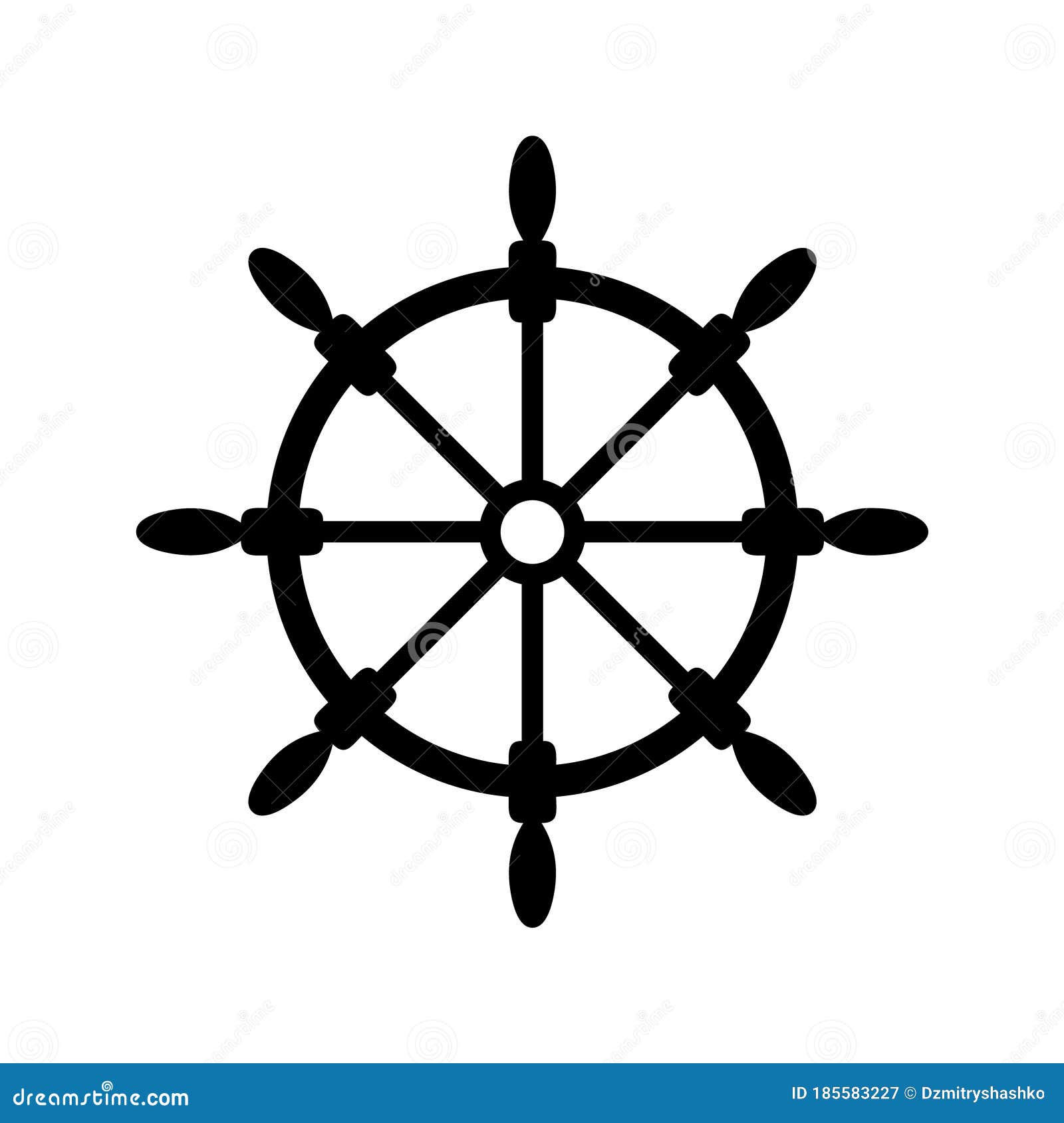 Ship steering wheel icon stock vector. Illustration of sail 185583227