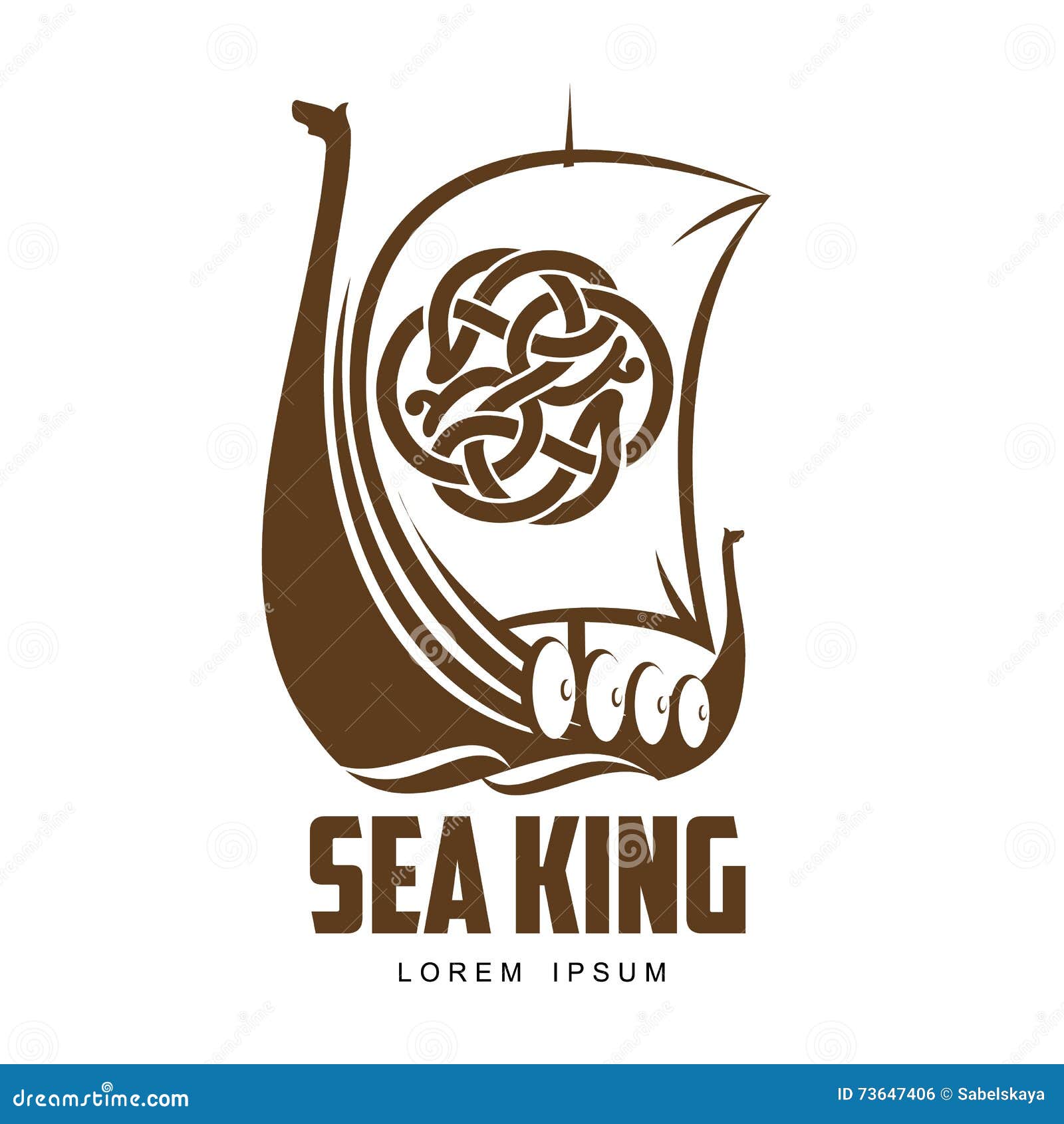 Ship Viking logo stock vector. Illustration of 