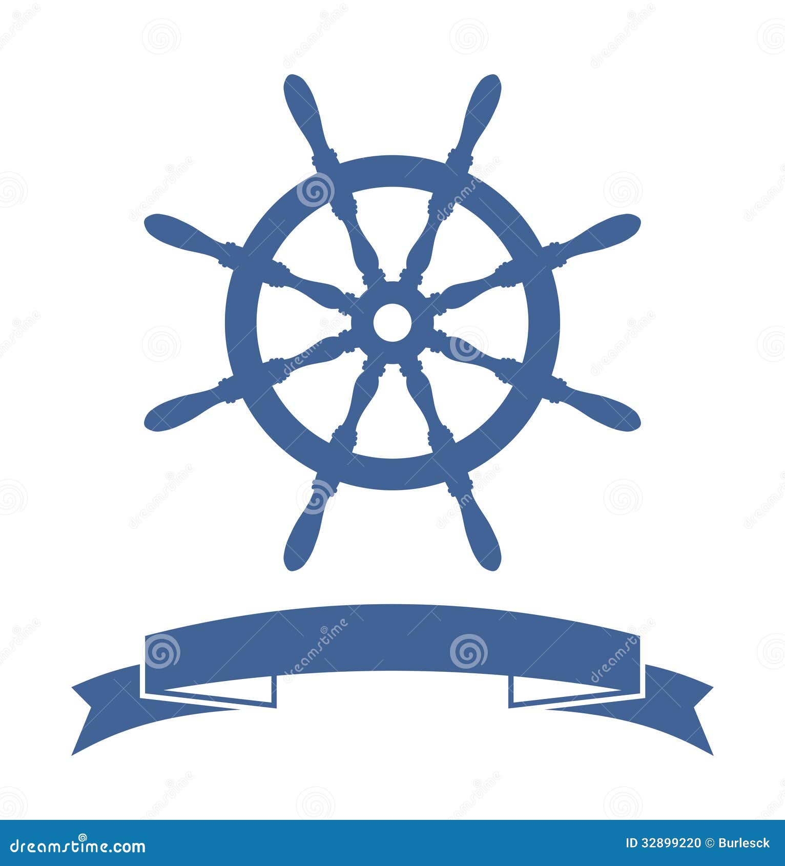 Ship Wheel Banner stock vector. Image of shape, navigate 
