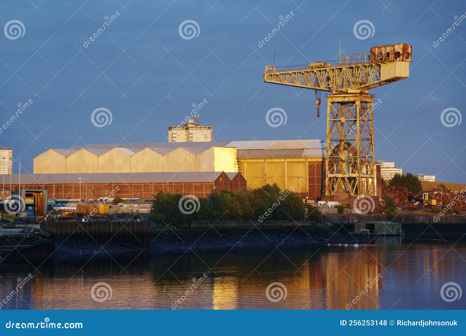 shipbuilding crane in historical govan glasgow scotland