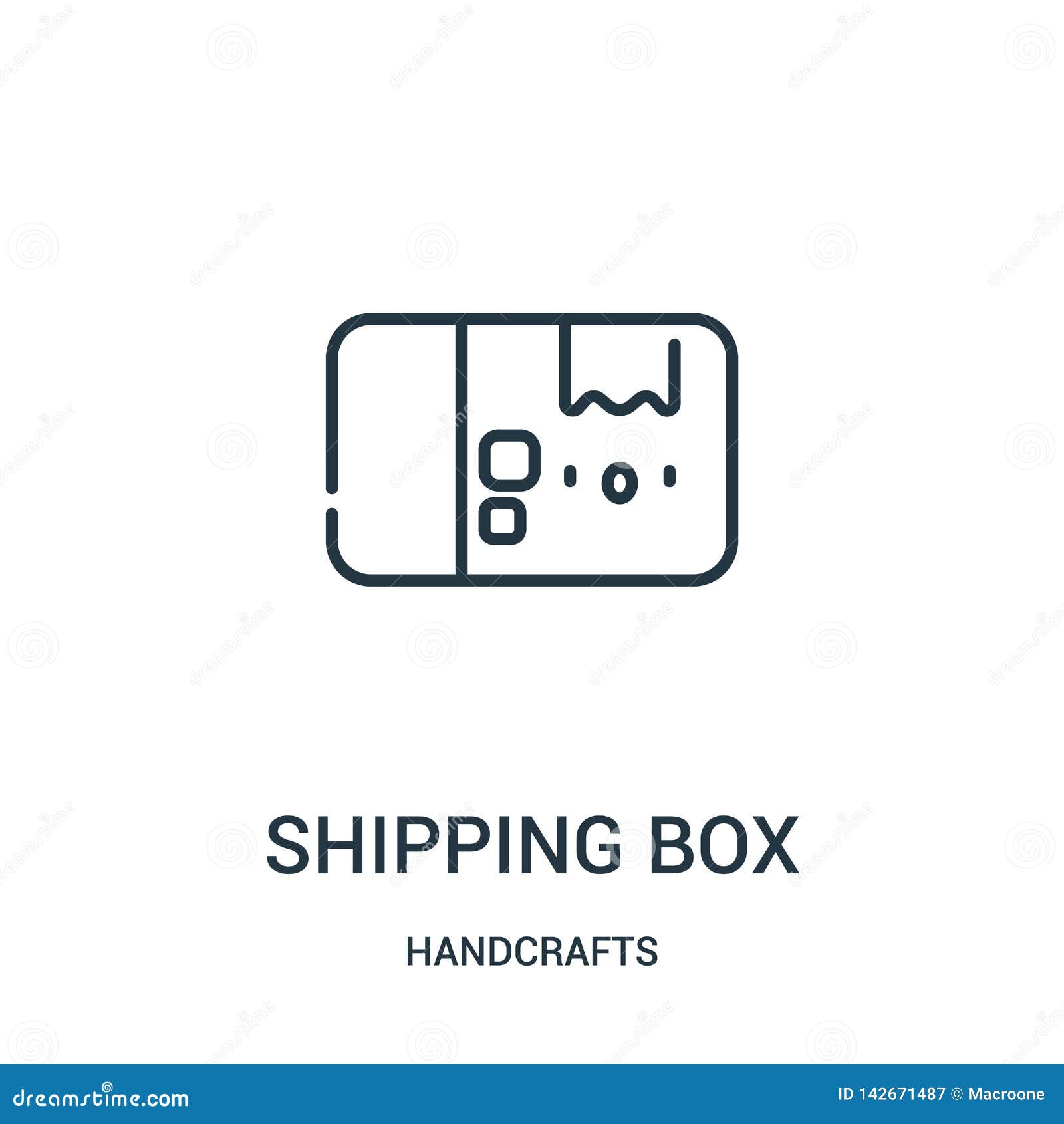 Shipping Box Icon Vector From Handcrafts Collection. Thin Line Shipping
