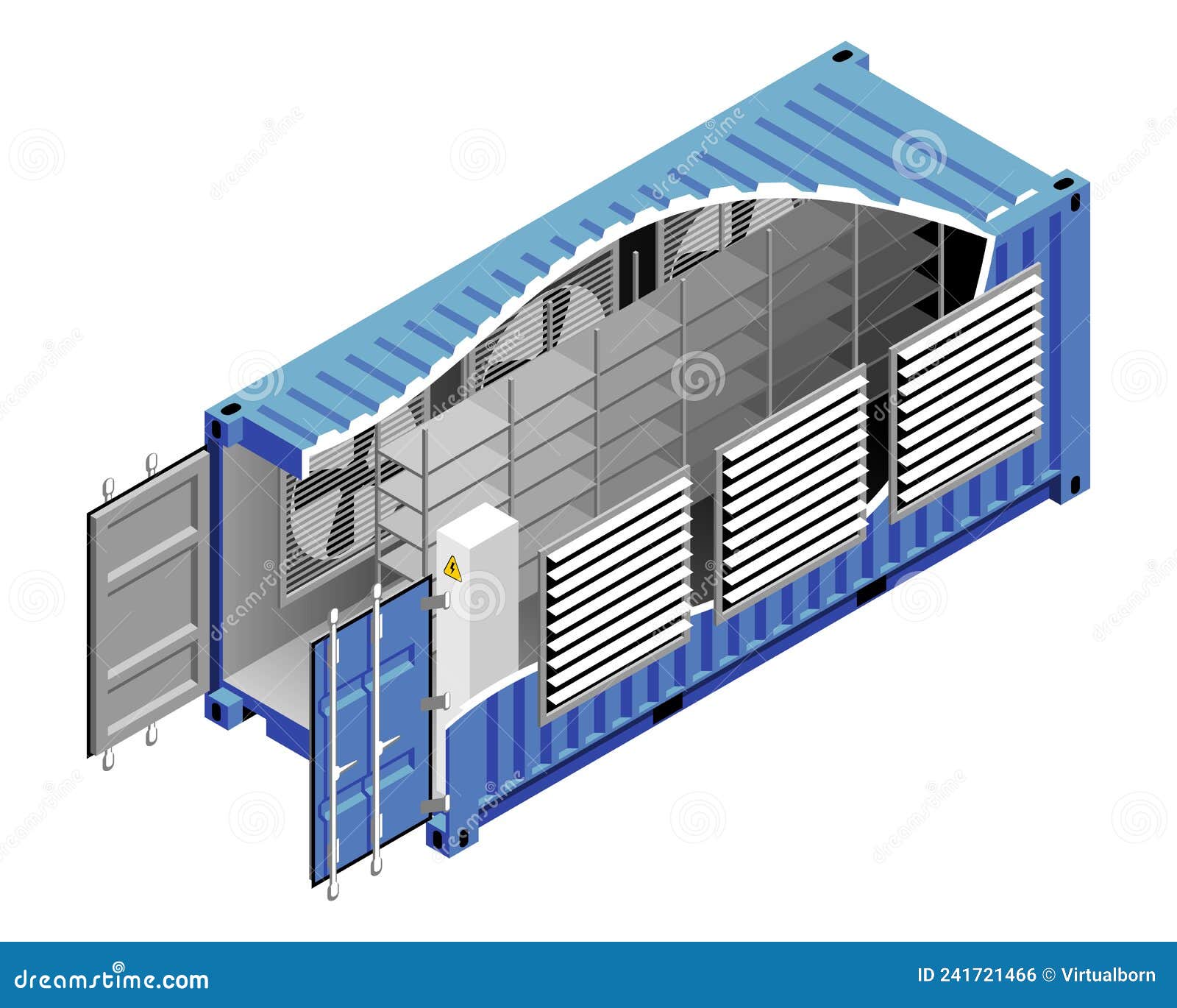 Shipping Container Crypto Mining Farm Concept Vector Illustration Stock  Vector - Illustration of farm, concept: 241721466