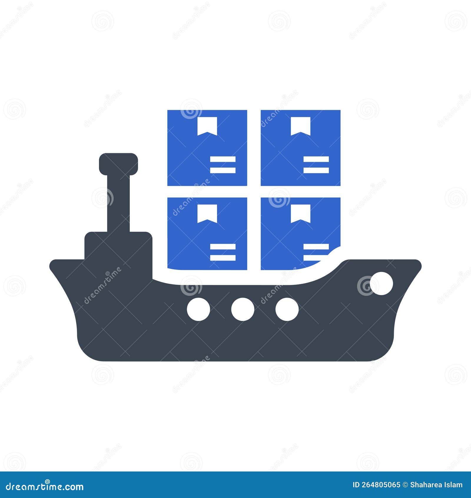 Shipping delivery icon stock vector. Illustration of freighter 264805065