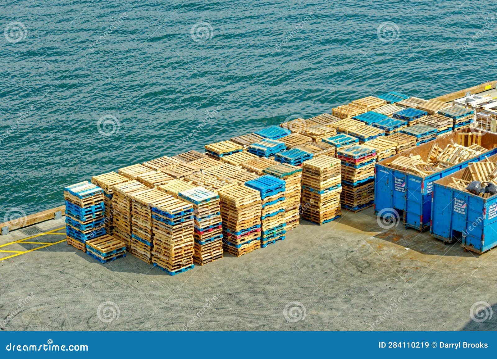Shipping Pallets in Vancouver Harbour Stock Image Image of tourism