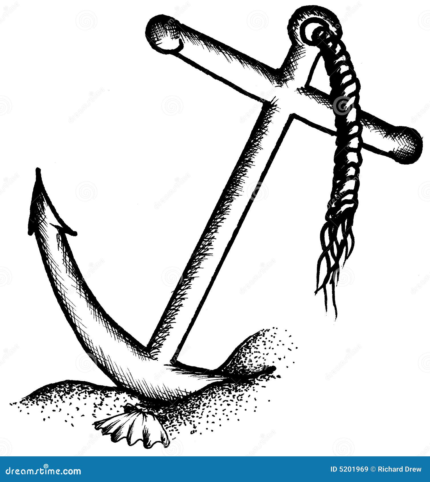 Ships Anchor underwater stock illustration. Illustration of booty 5201969