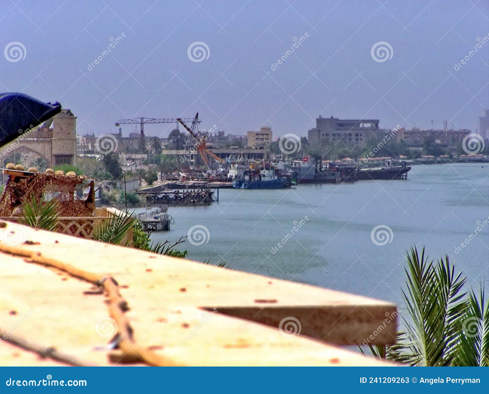 ships on the shatt al-arab river in basra