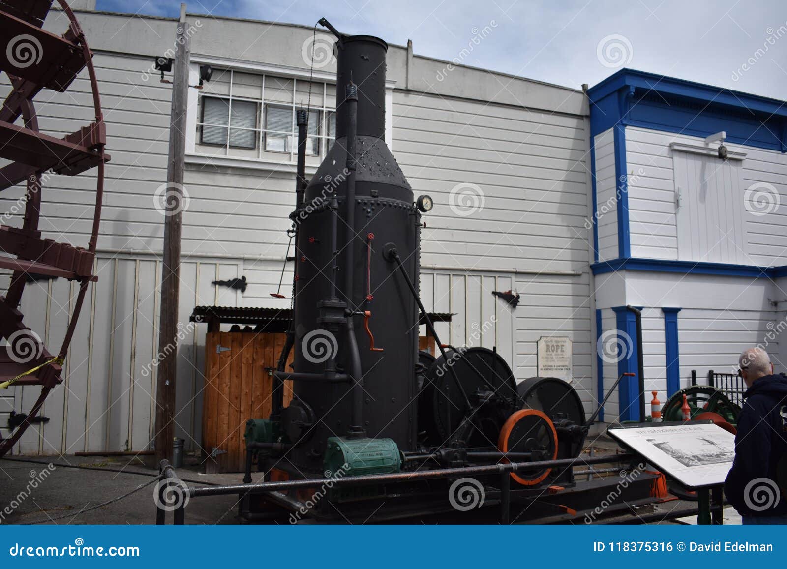 A Ships Steam Donkey Engine, Now on Display. Editorial Photo Image of smaller, rope 118375316