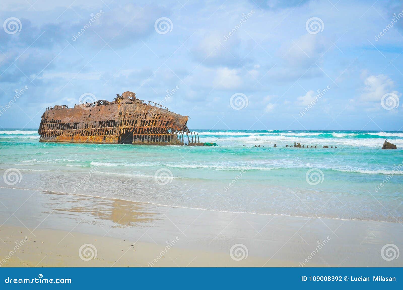 shipwreck in cape verde, africa