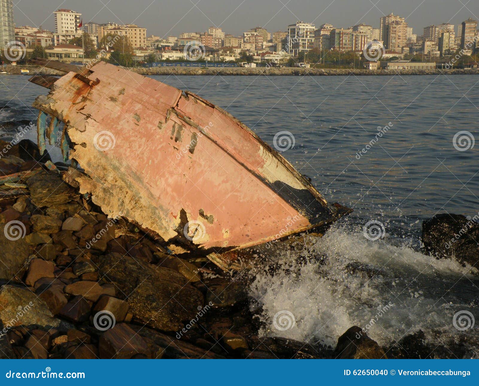 shipwreck on the coast