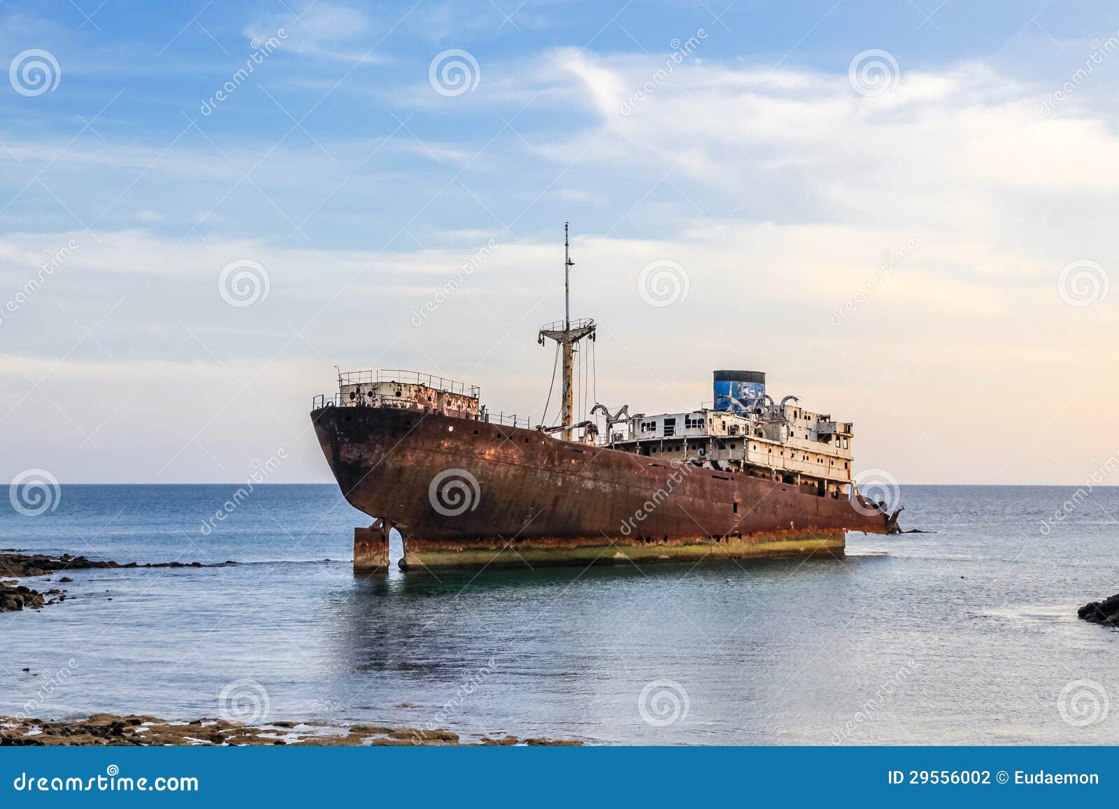 shipwreck near arrecife, lanzarote.