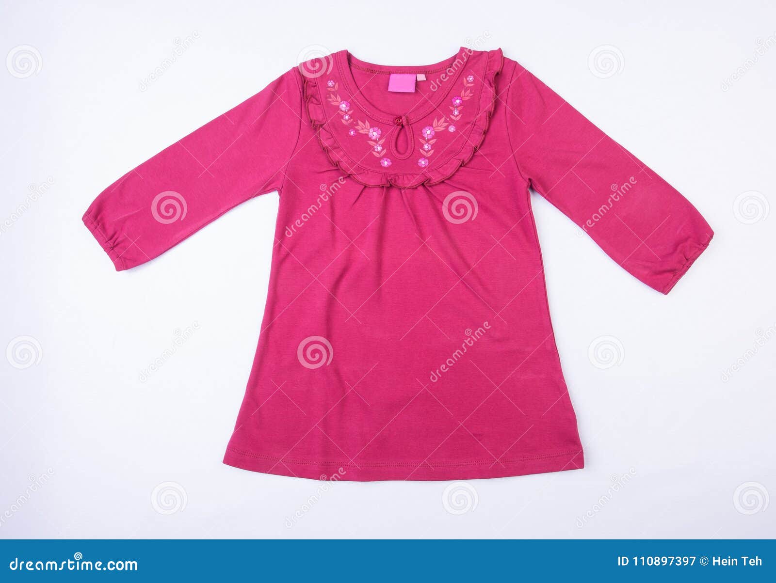 Shirt or Children S Wear Girl on a Background. Stock Image - Image of ...