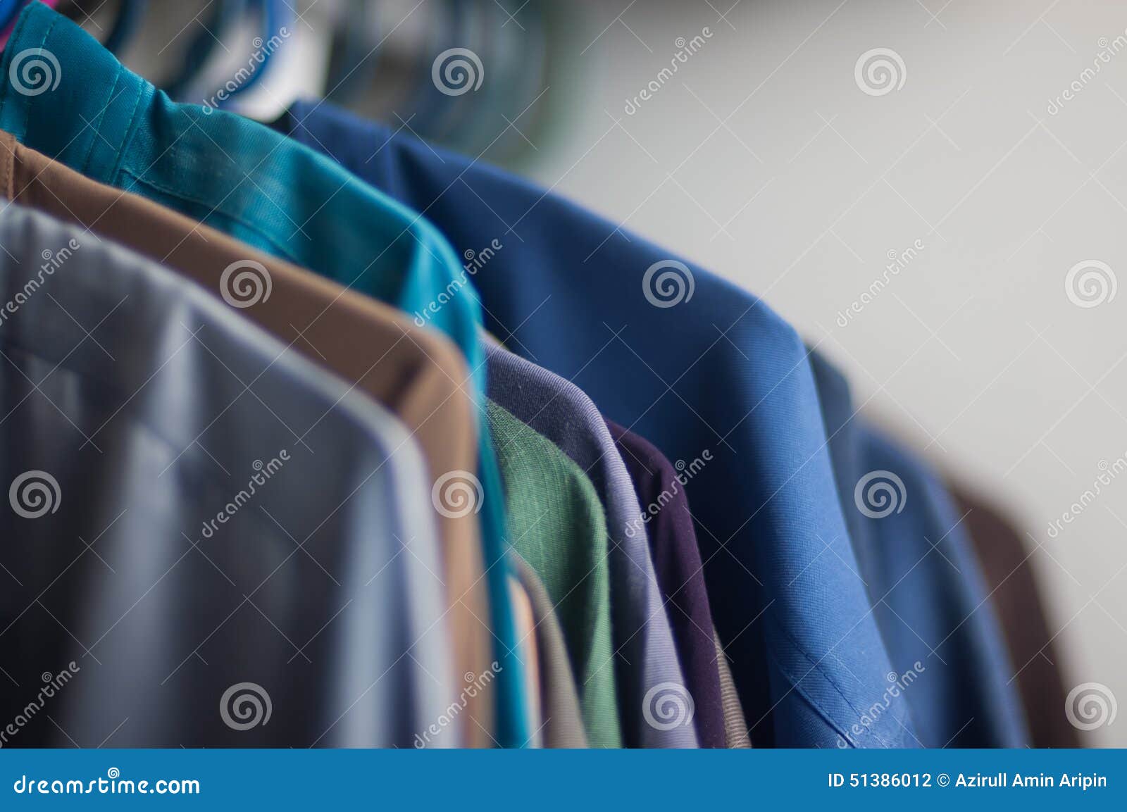 Shirt in the closet stock photo. Image of hanging, dress - 51386012