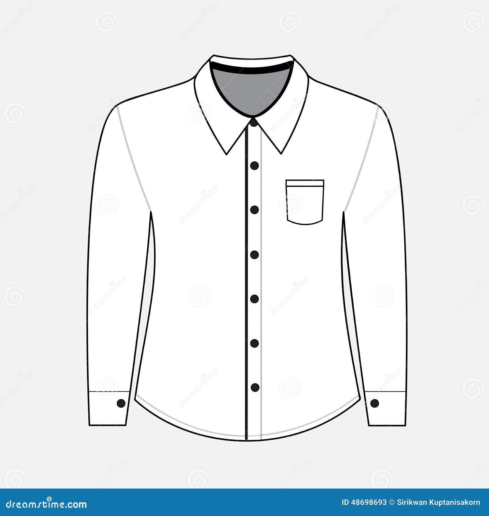 Shirt with long sleeves stock illustration. Illustration of apparel ...