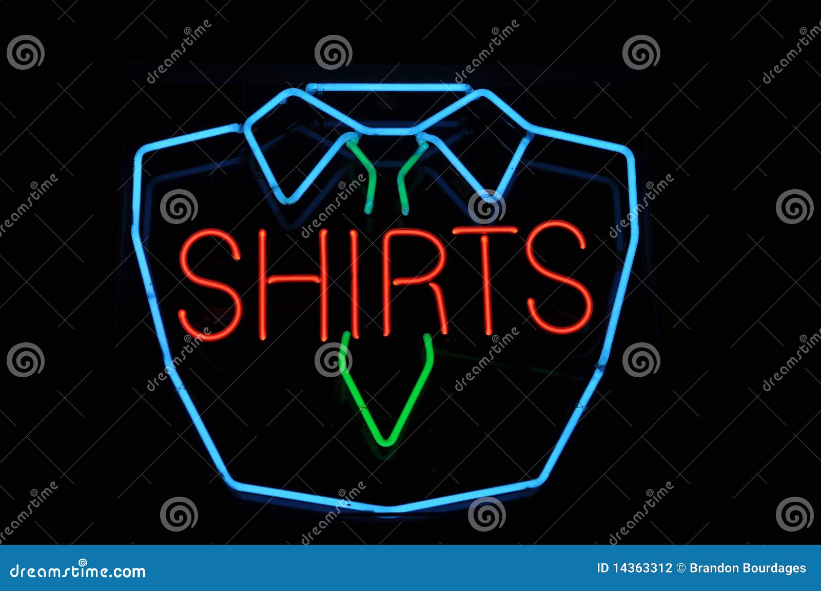 Shirt Neon Sign stock photo. Image of signage, cleaner 14363312