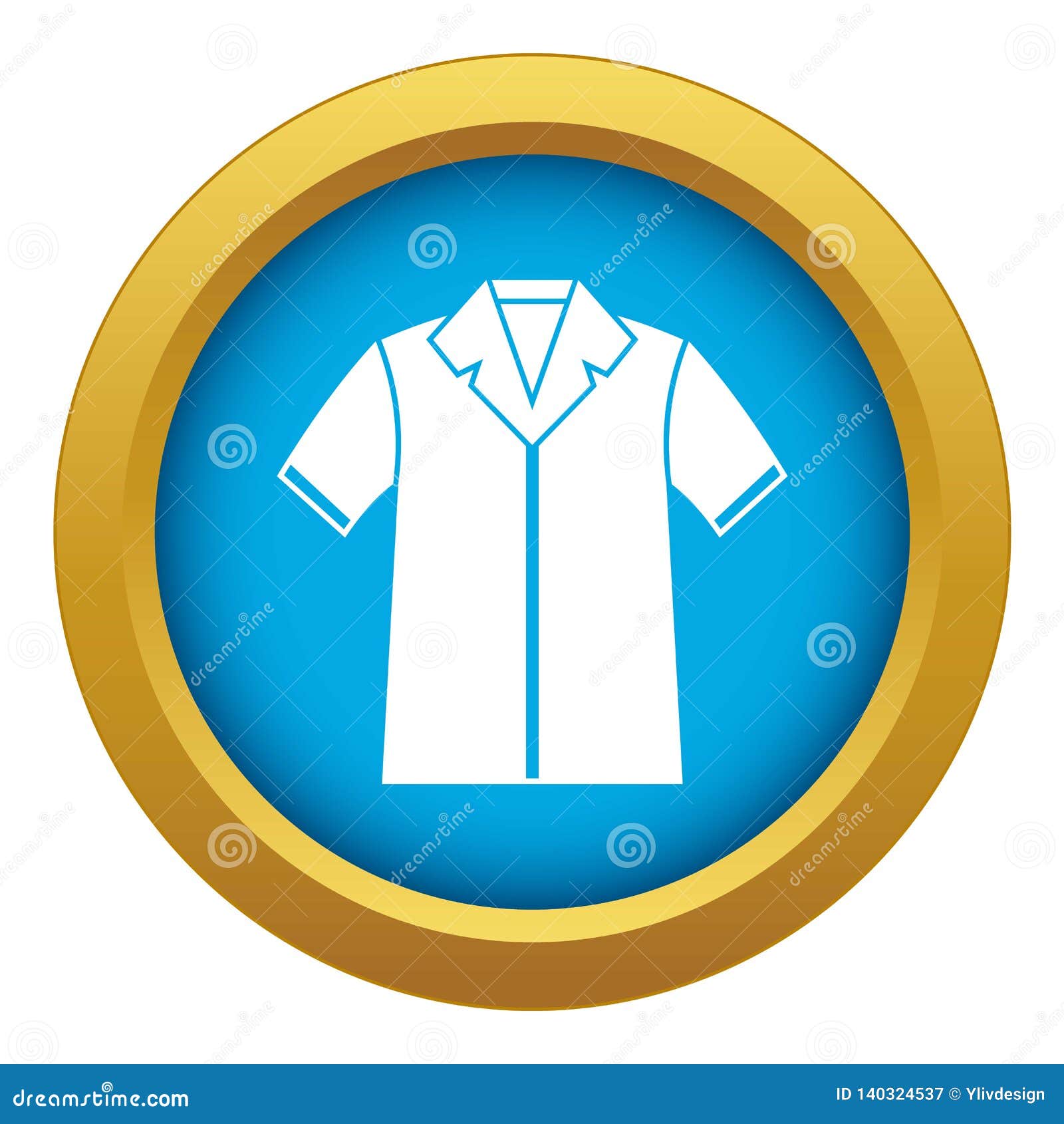 Shirt Polo Icon Blue Vector Isolated Stock Vector - Illustration of ...