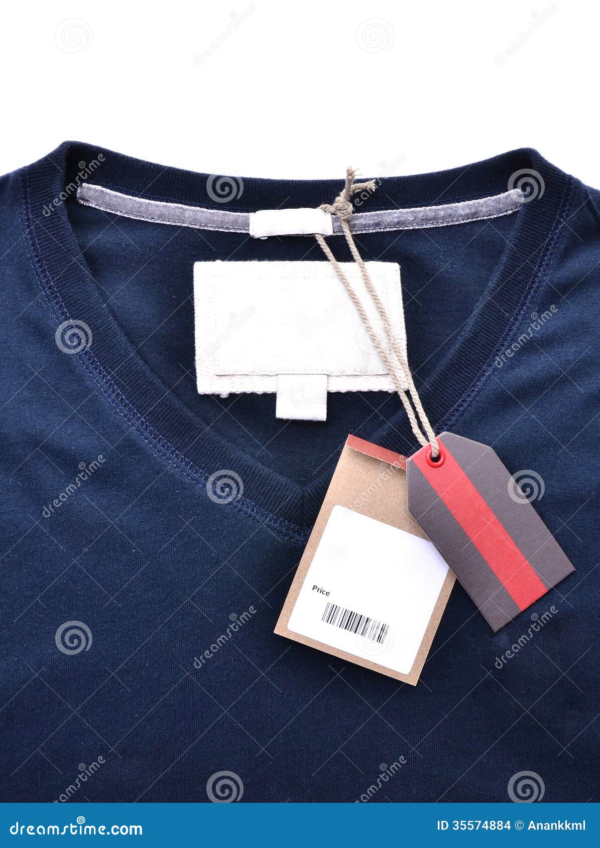 Shirt with price tag stock photo. Image of style, label 35574884