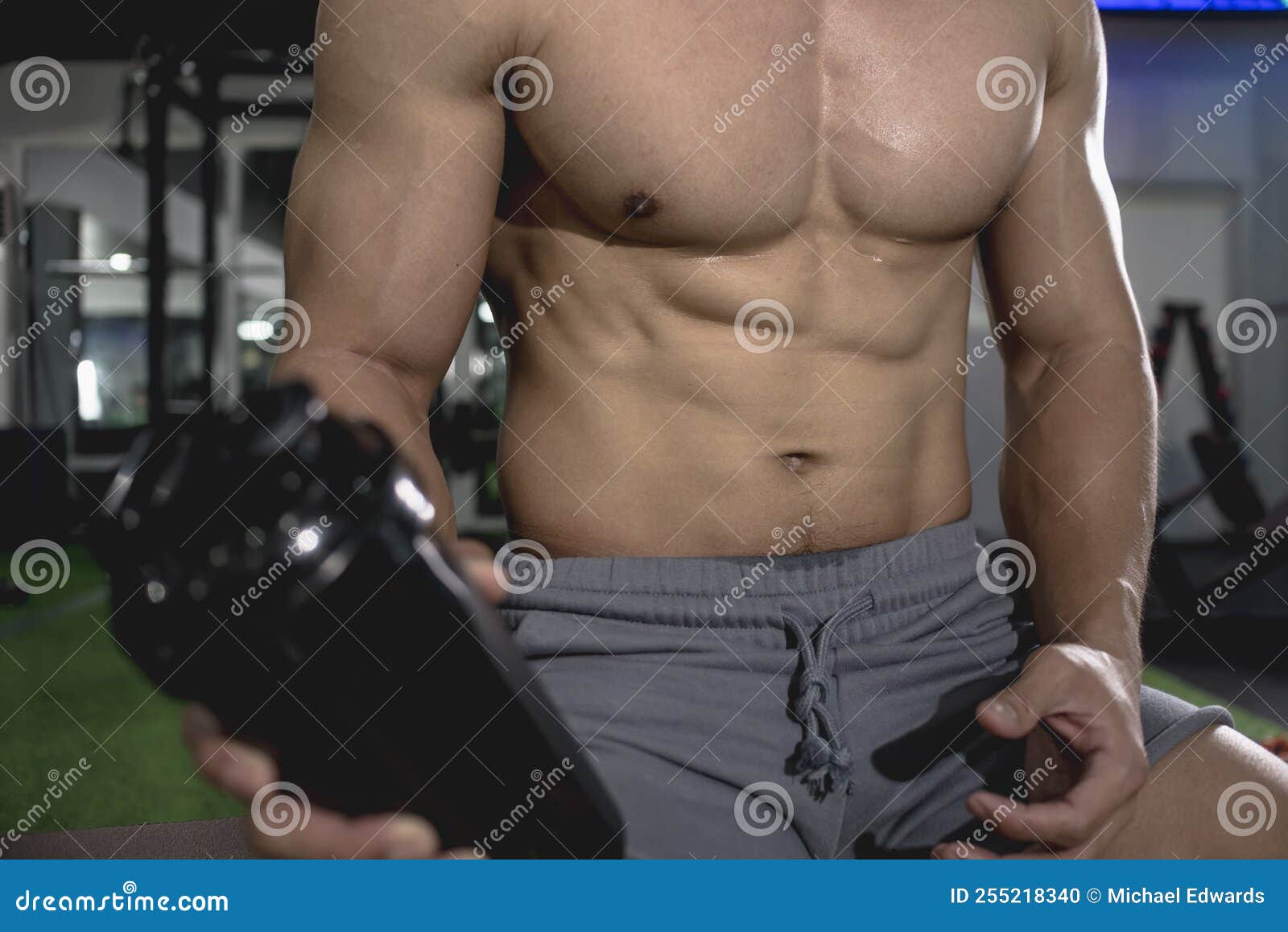 Man with chiseled chest and abs Stock Photo by ©nelka7812 50074733