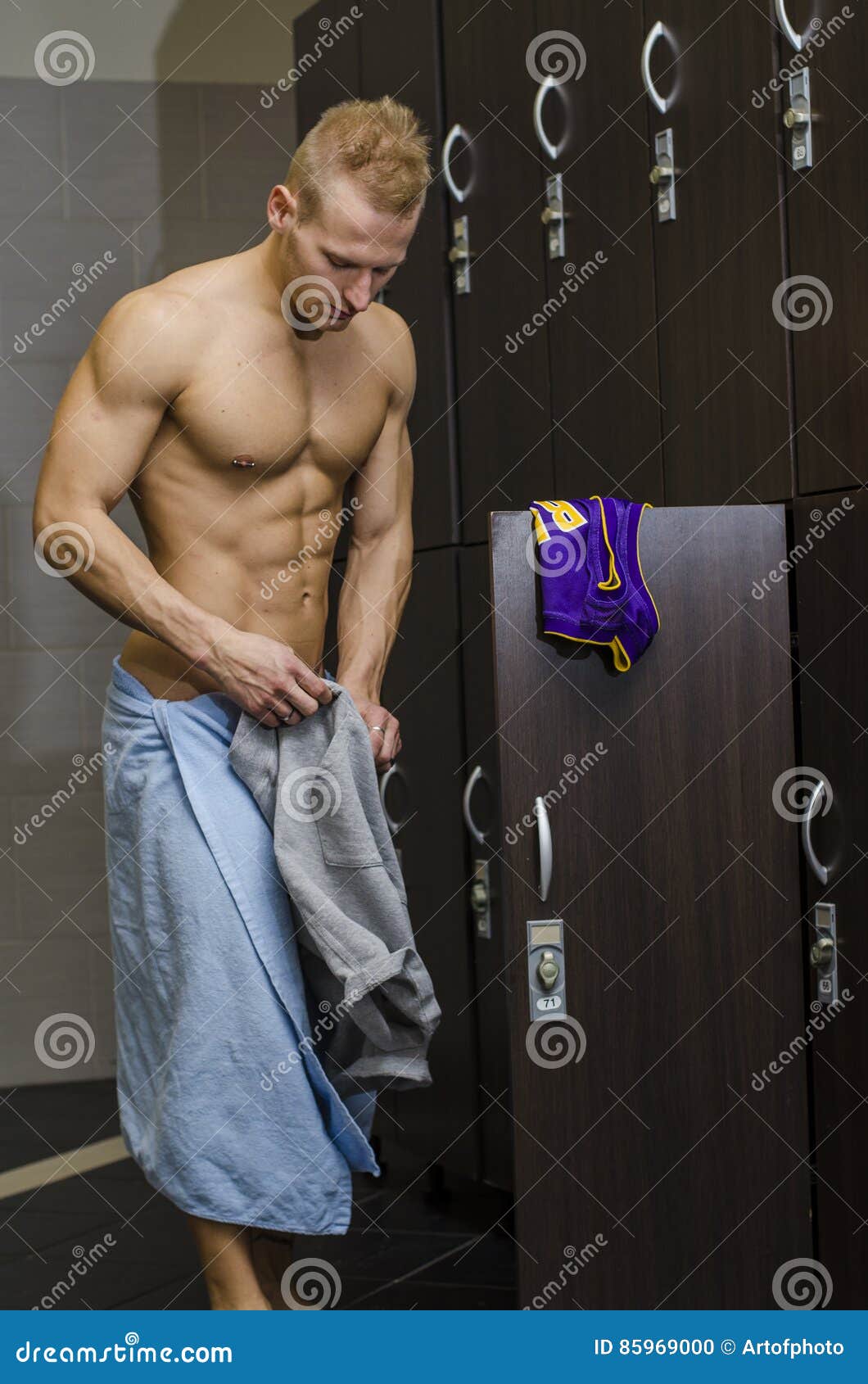 Young muscular shirtless male athlete  | Stock image 