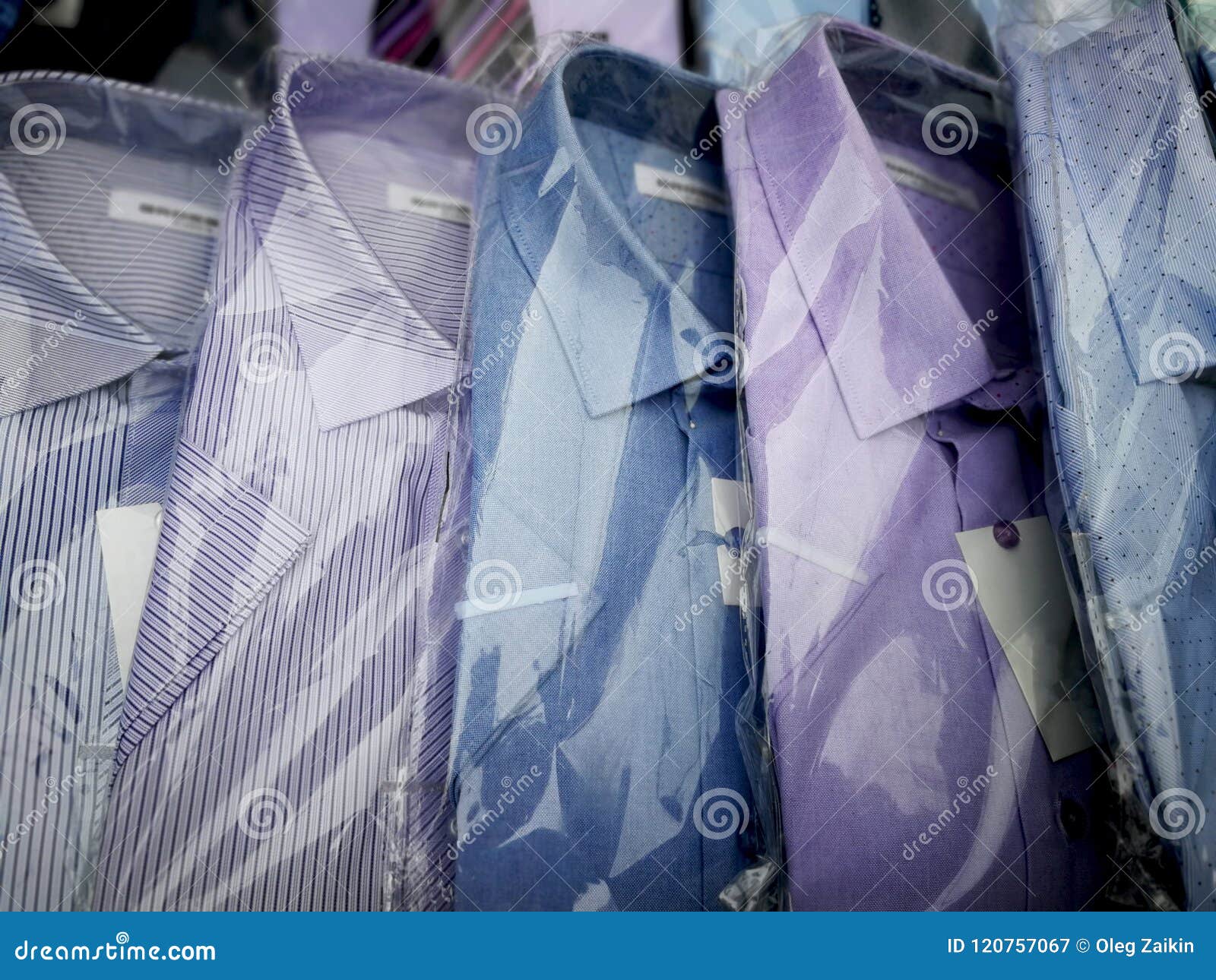 Shirts in the Package are in the Display Case Editorial Photography