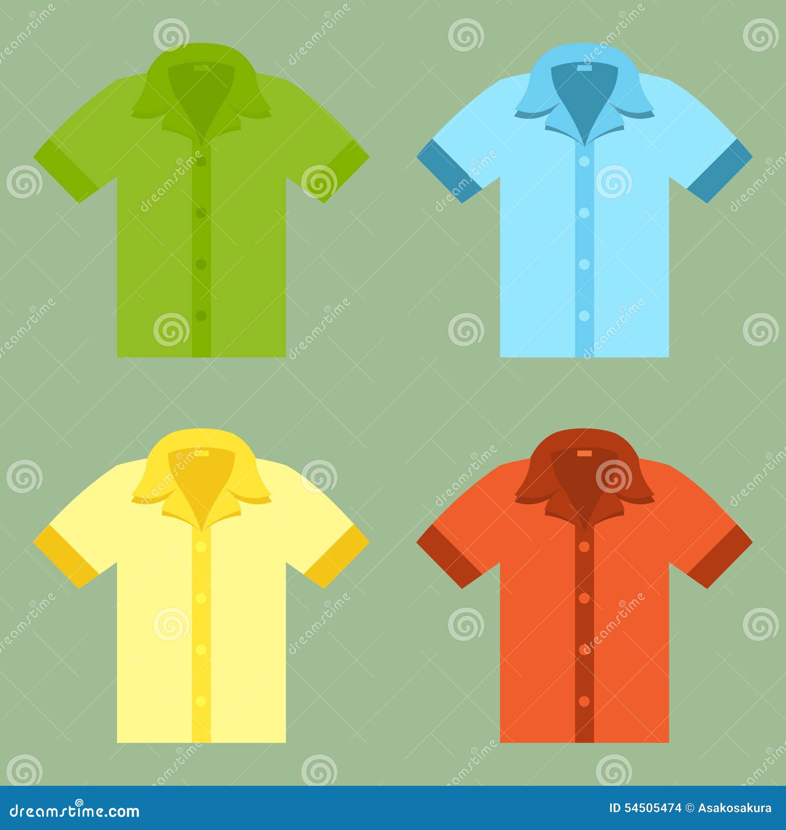 Shirts for Your Design in Flat Style. Stock Vector - Illustration of ...