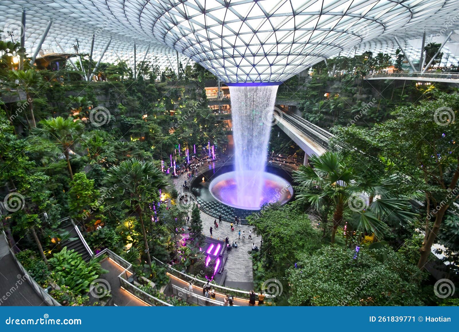 Shiseido Forest Valley at Jewel Changi Airport Stock Image Image of