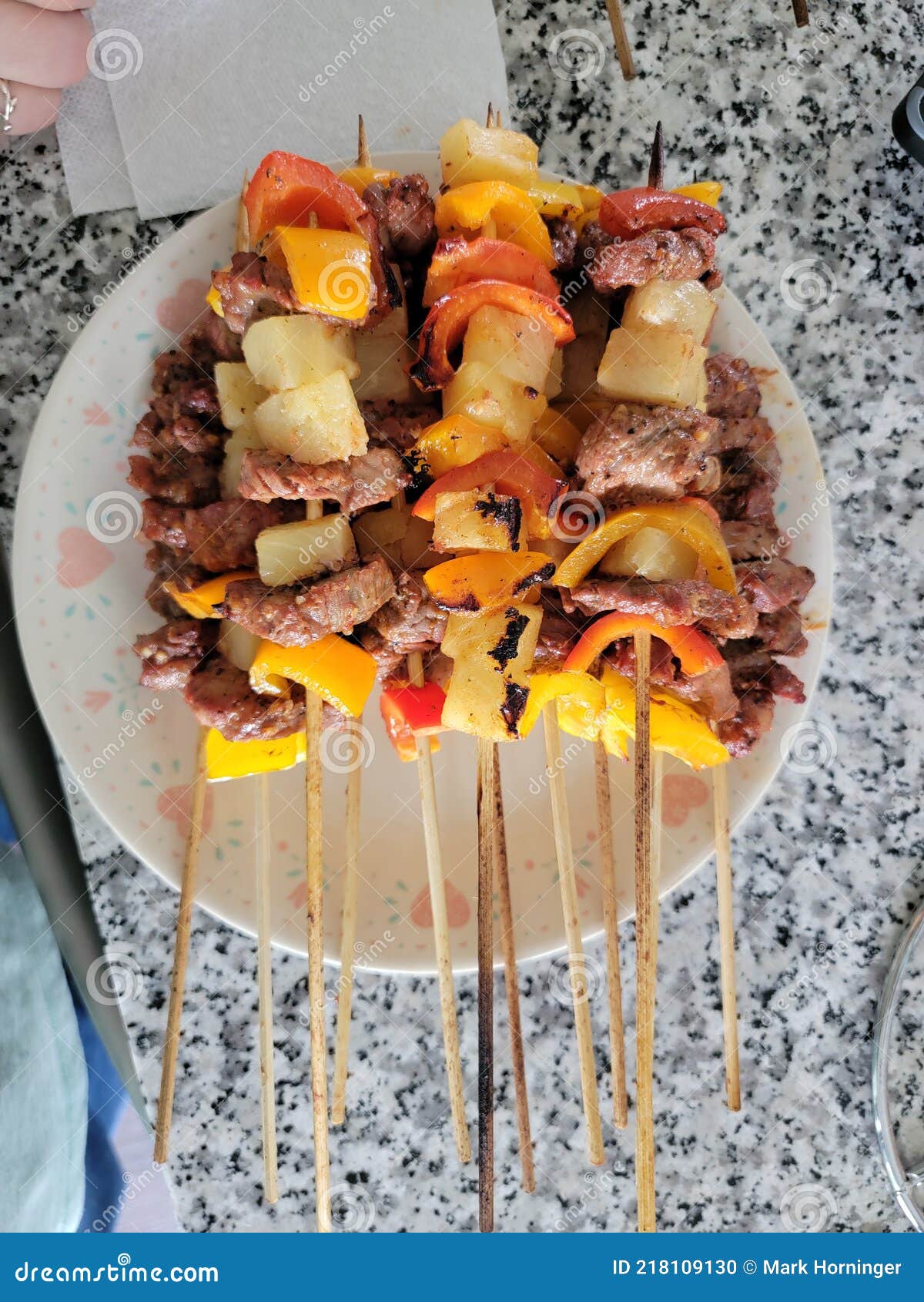 Shish kabobs for dinner stock photo. Image of shish 218109130