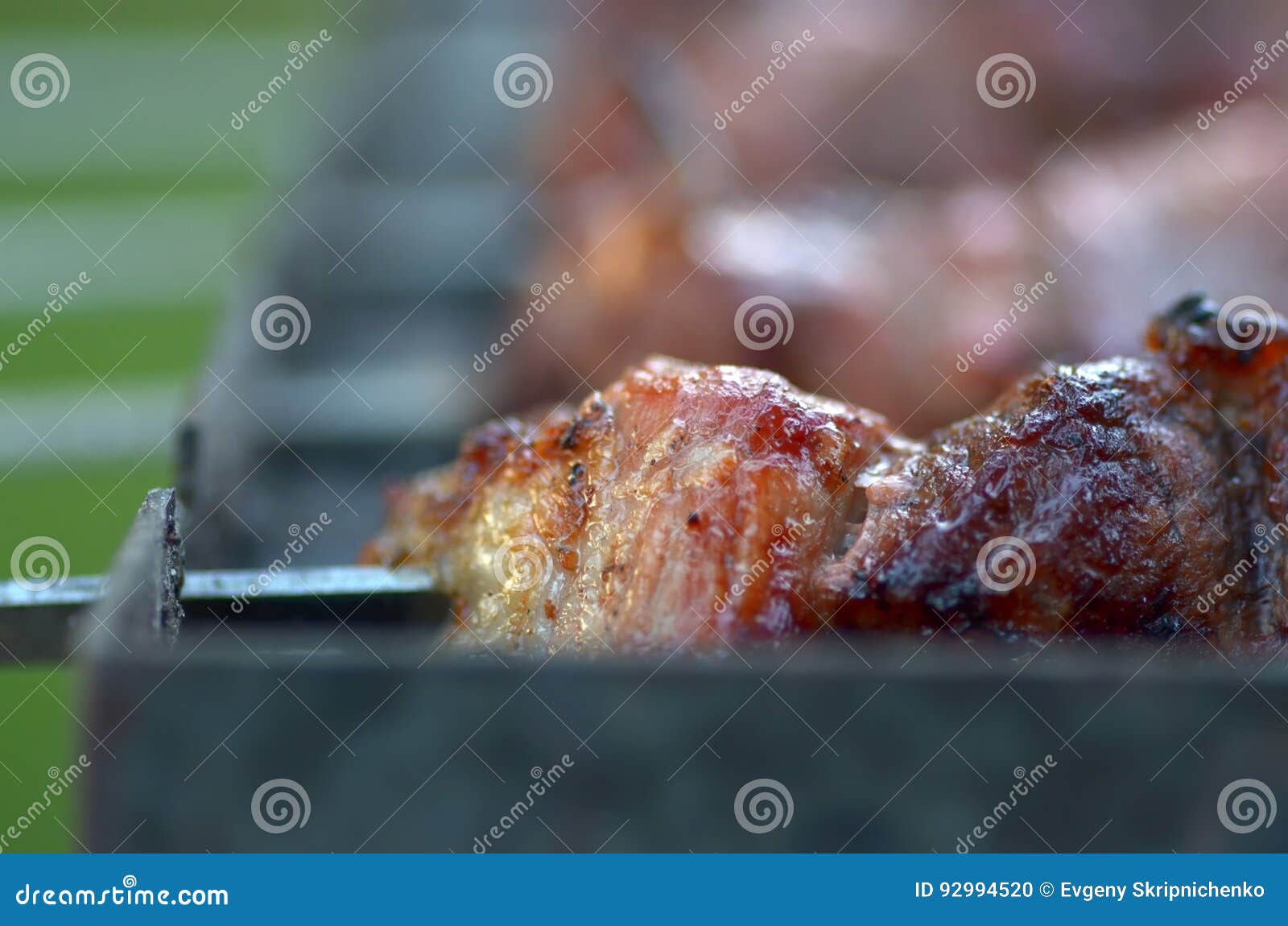 Shish kebab barbecue macro stock photo. Image of barbecue 92994520