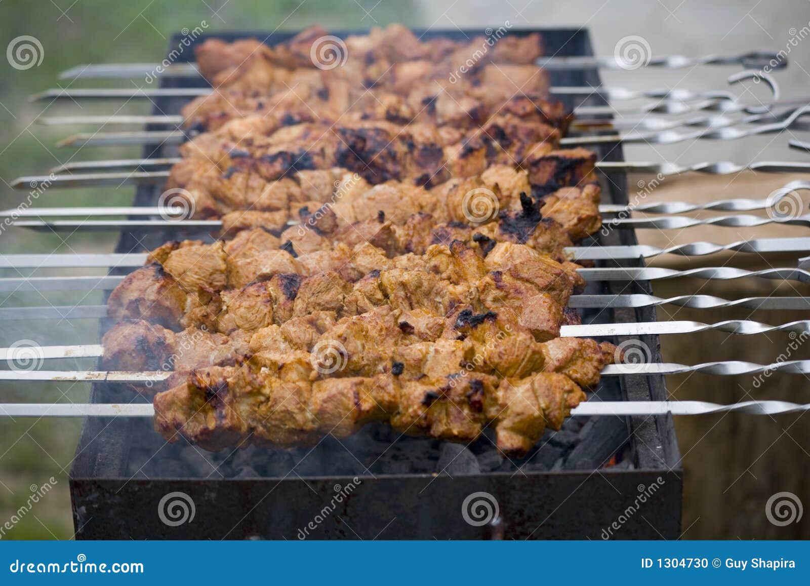 Shish Kebab on Household Picnic Stock Photo Image of food, chicken