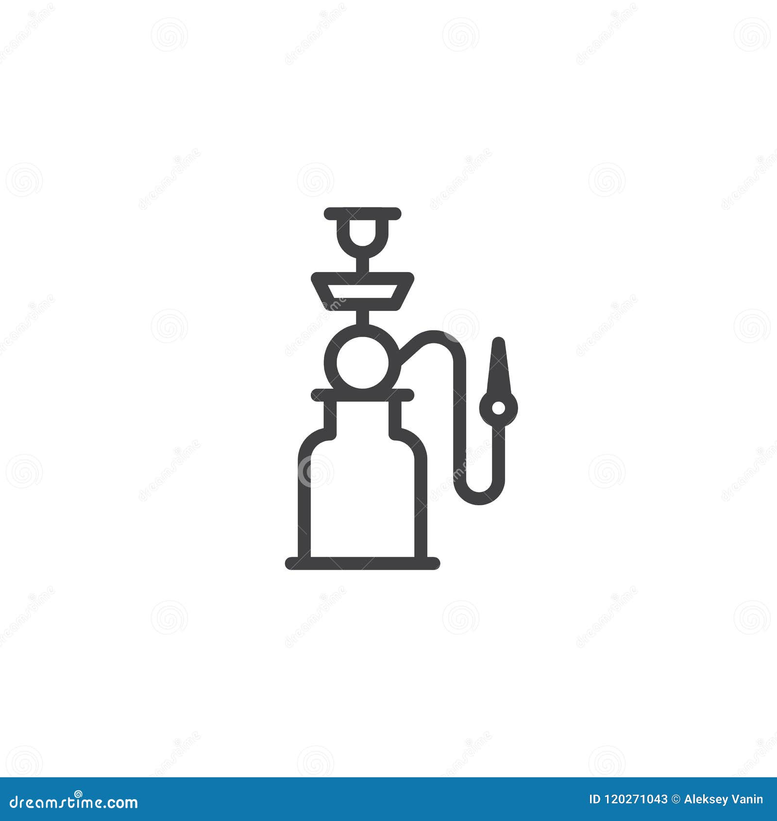 Shisha Pipe Outline Icon Stock Vector Illustration Of Vaping