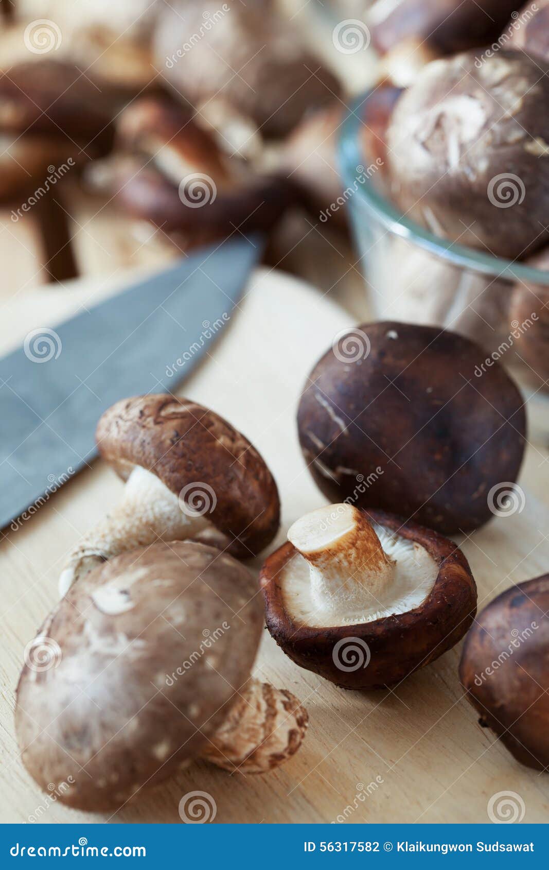 Shitake Mushroom Prepare for Cooking Stock Photo Image of recipe