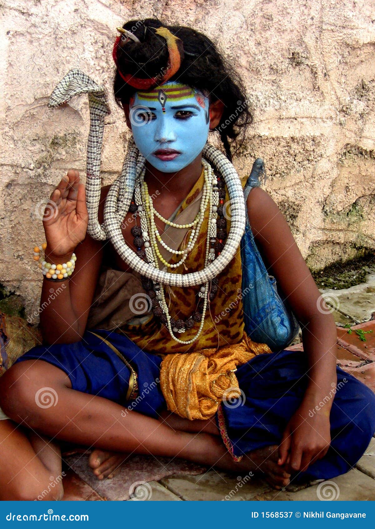 Shiva Impersonation stock image. Image of cultures, cloth - 1568537