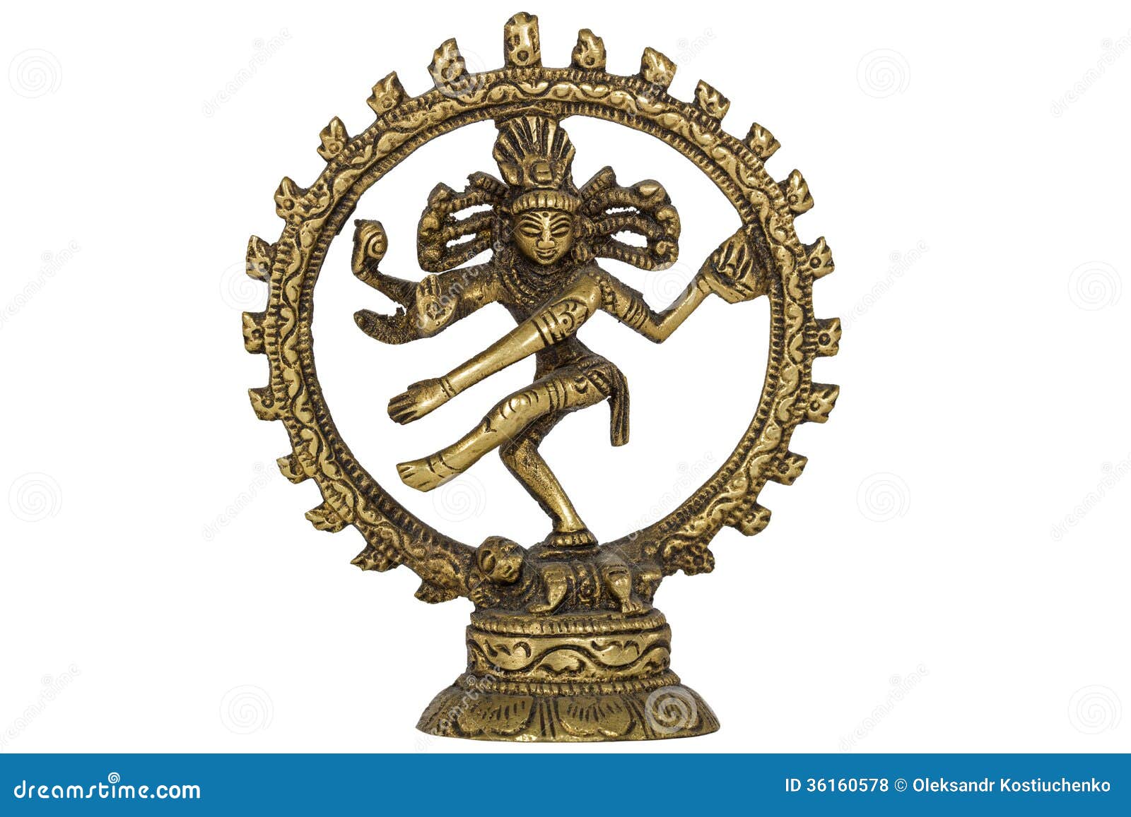 Shiva Nataraja, Isolated on White Background Stock Photo - Image ...