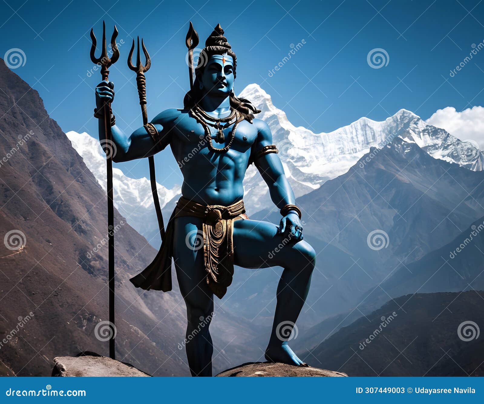 shiva's retreat: a spiritual haven amidst the himalayan peaks, generative ai