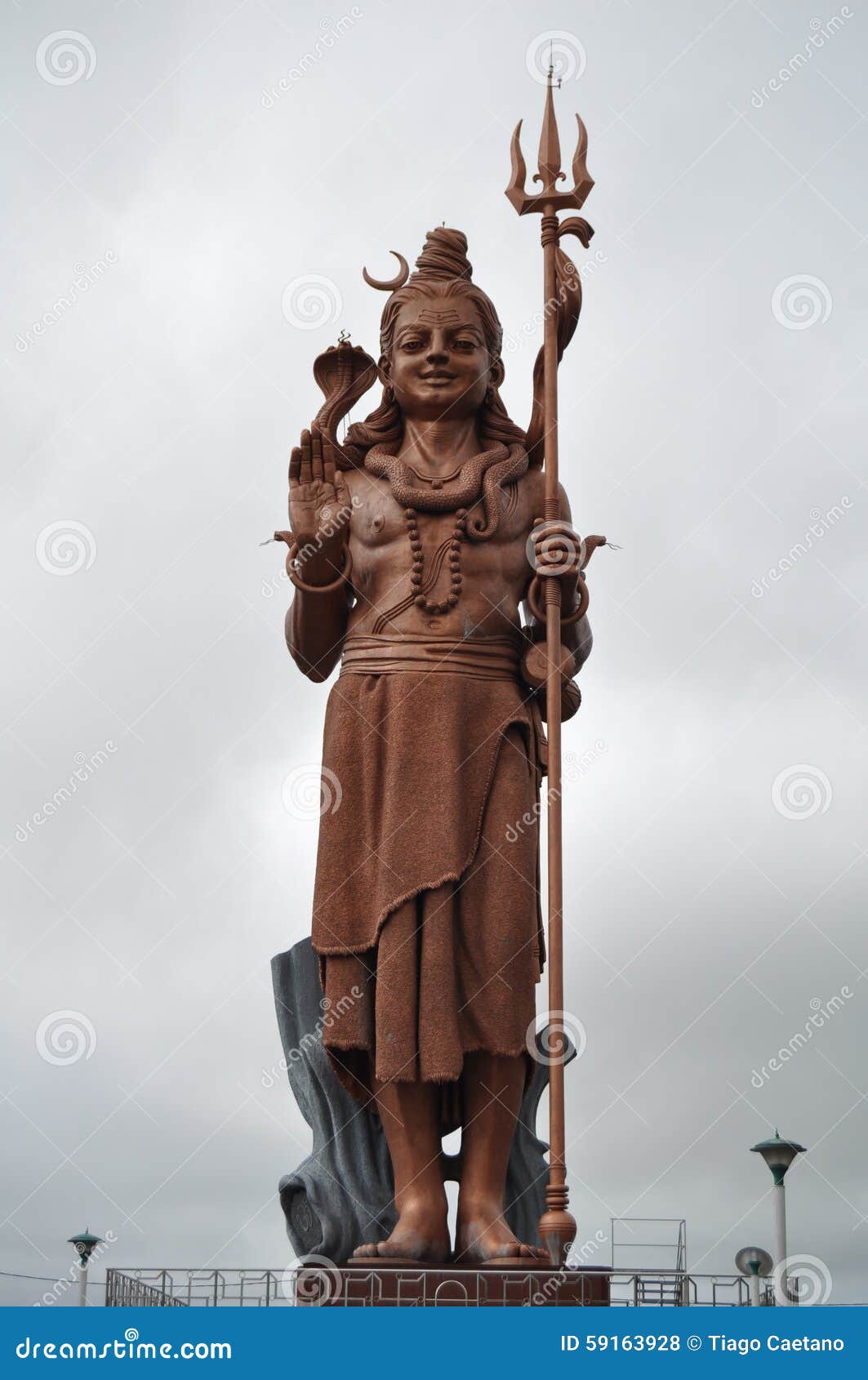 shiva statue at grand bassin, mauritius