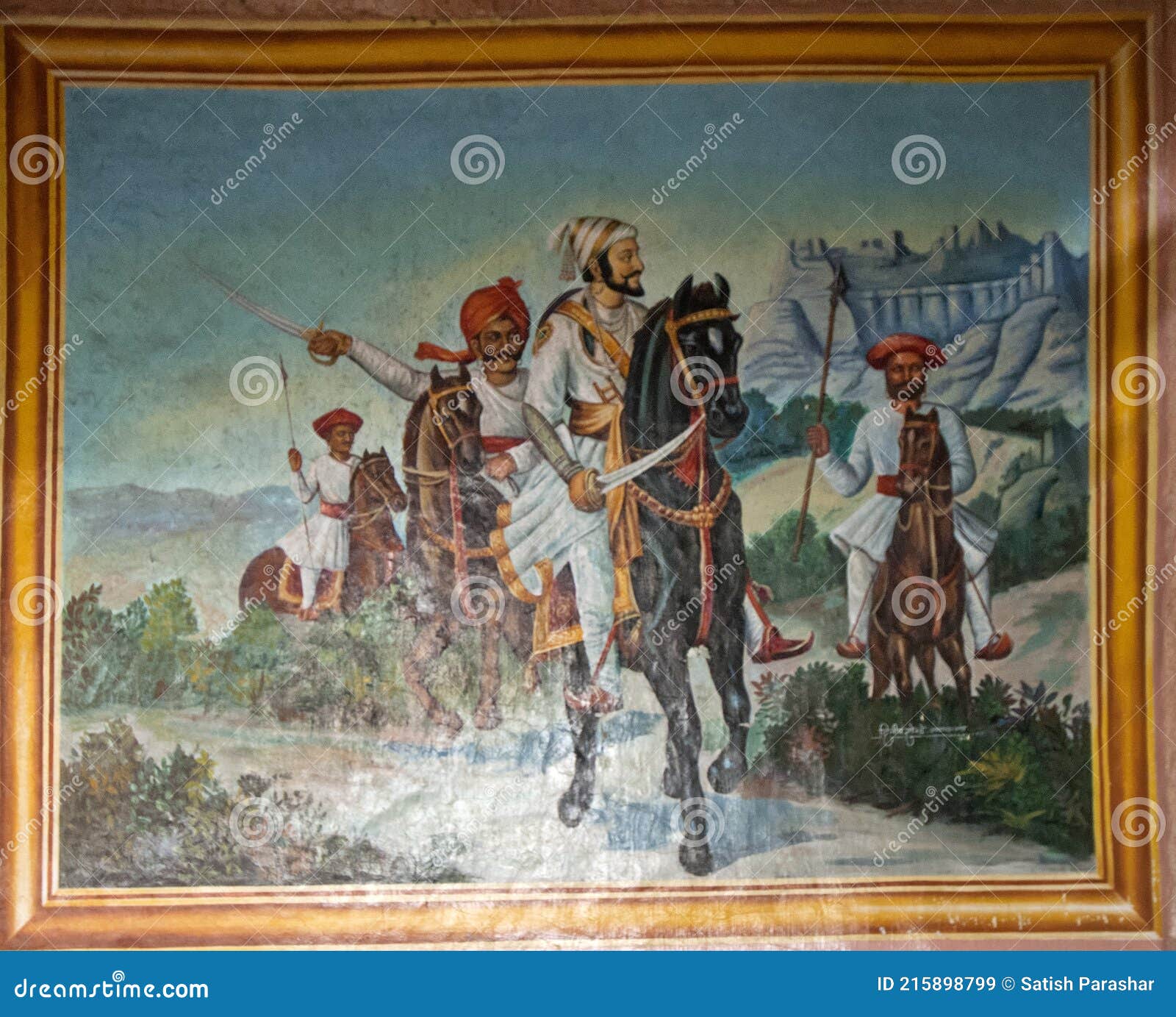 Download Shivaji Maharaj Riding Horse Uphill Hd Wallpaper | Wallpapers.com