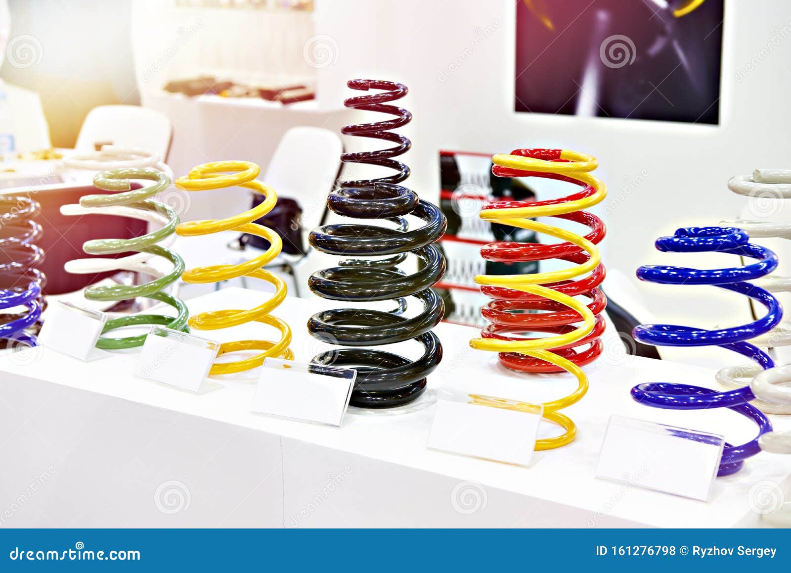Shock Absorber Springs in Store Stock Photo Image of pressure