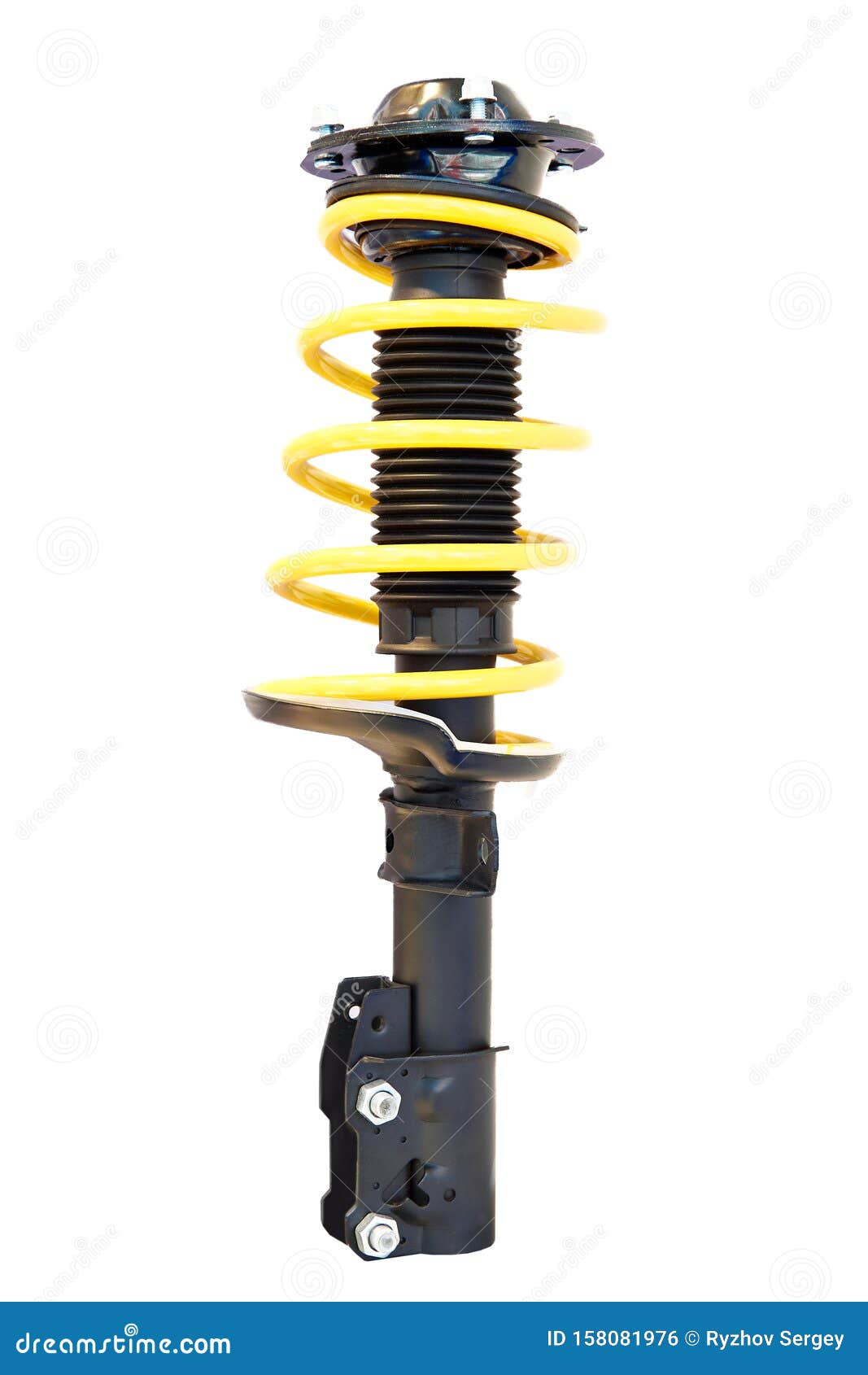 Shock Absorbers And Brake Pad In Undercarriage Of Bigfoot Car Is Stain