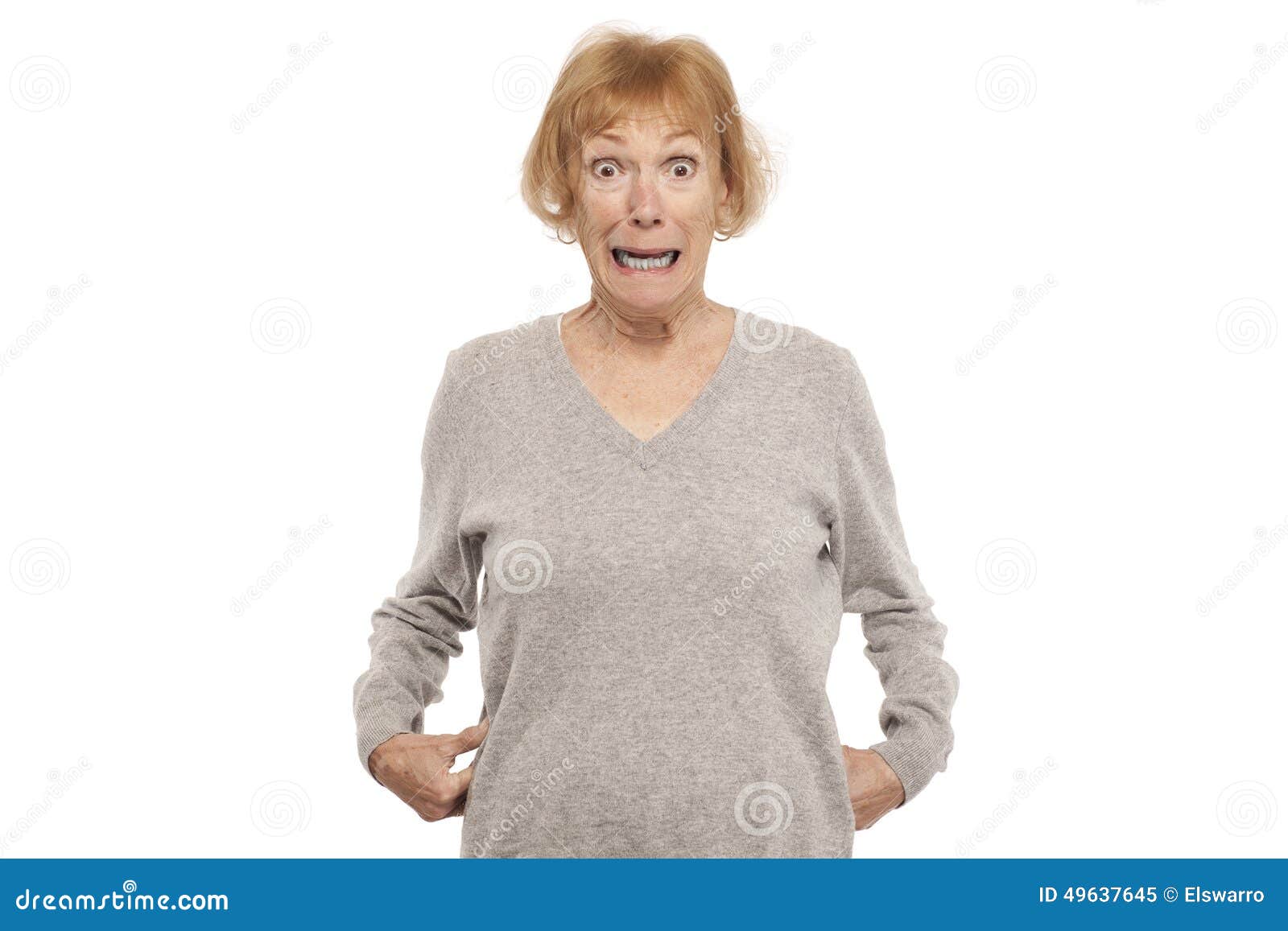 Old Woman Shocked Face