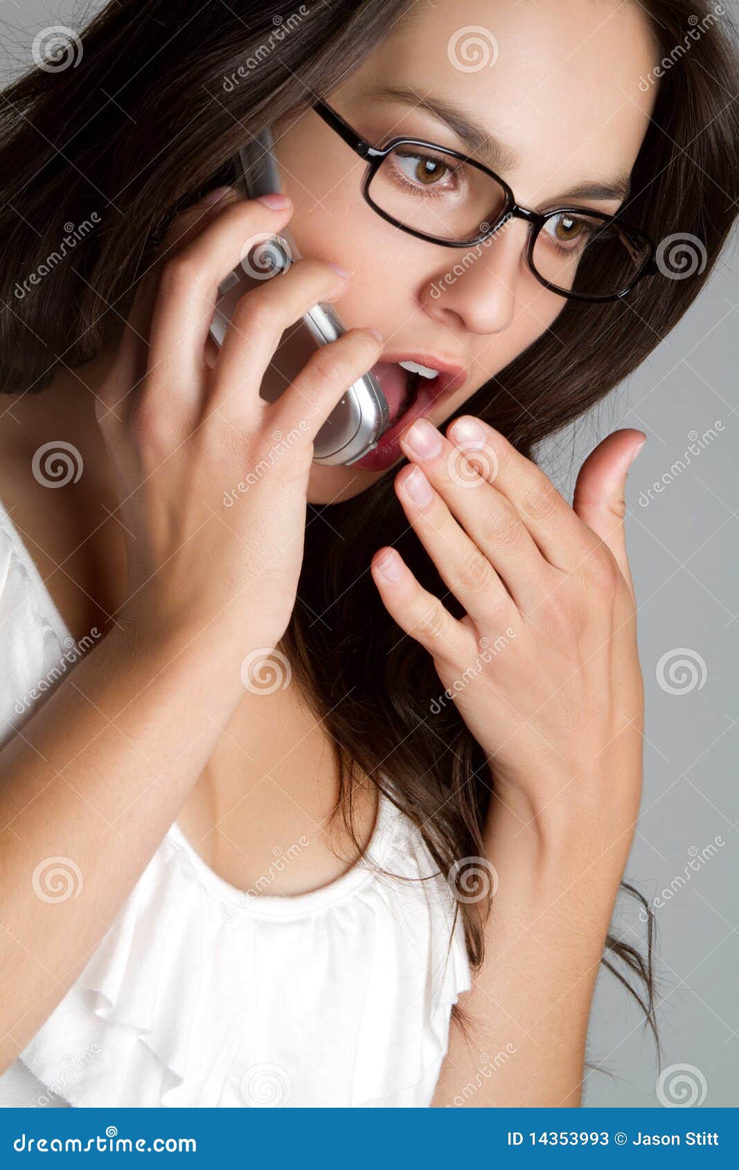 Shocked Phone Woman stock image. Image of surprised, businessperson