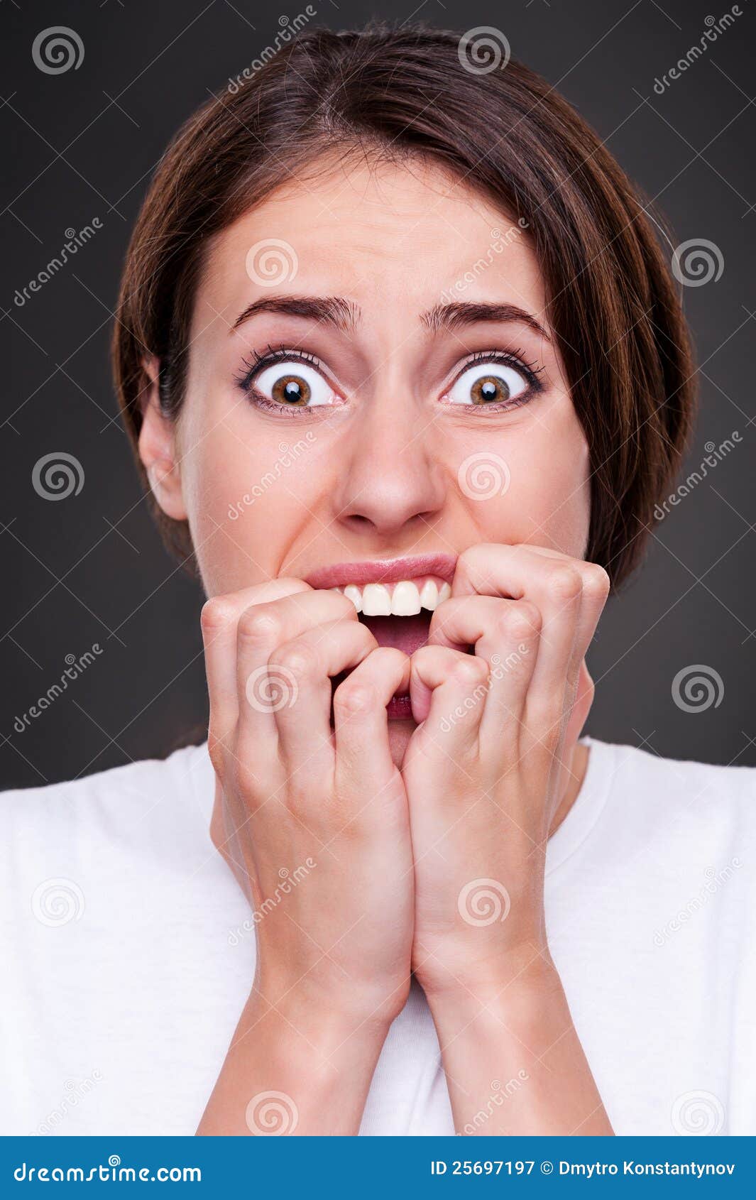 shocked and screaming woman