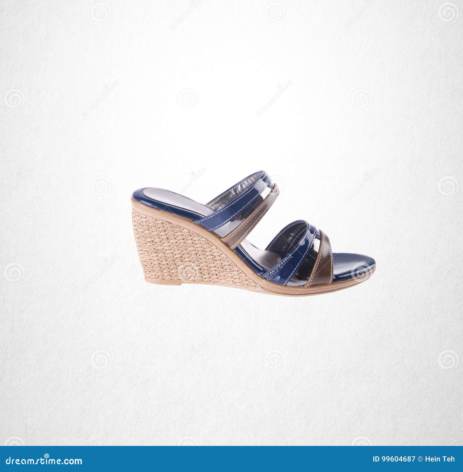 Shoe or Blue Color Lady Shoes on a Background. Stock Image - Image of ...