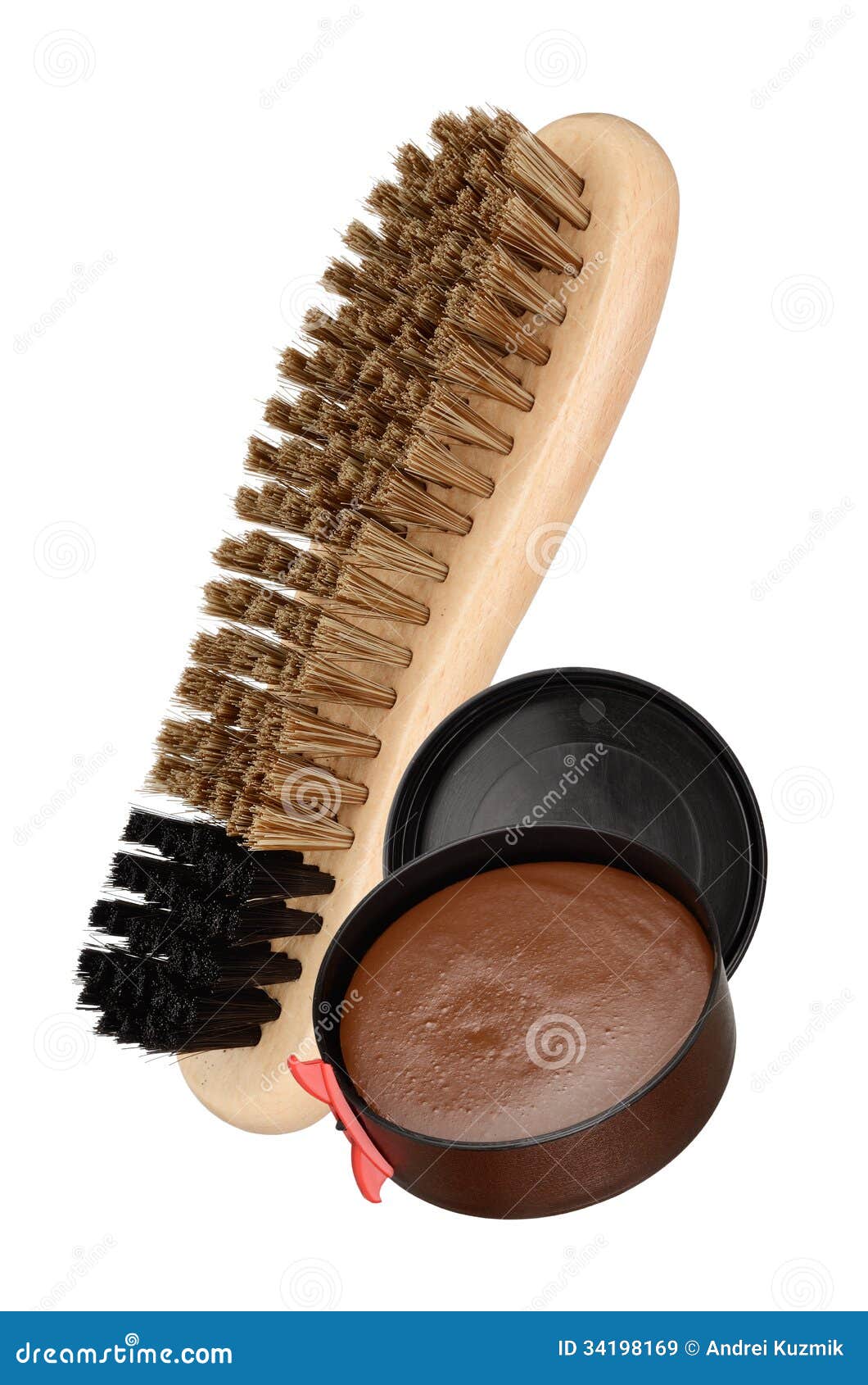 Shoe brush and polish stock image. Image of polishing 34198169