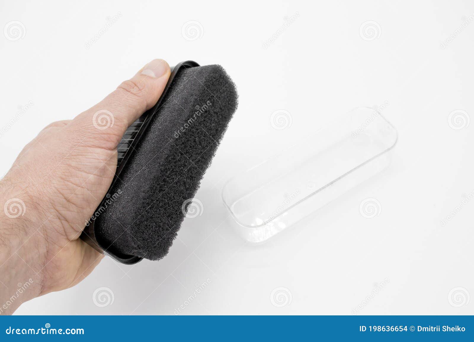 Shoe Cleaning Sponge Isolated on White Background Stock Photo - Image of  cutout, clean: 198636654