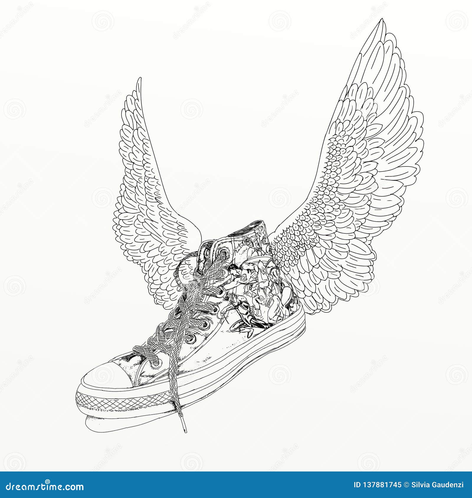 a shoe gives gymnastics that flies with wings