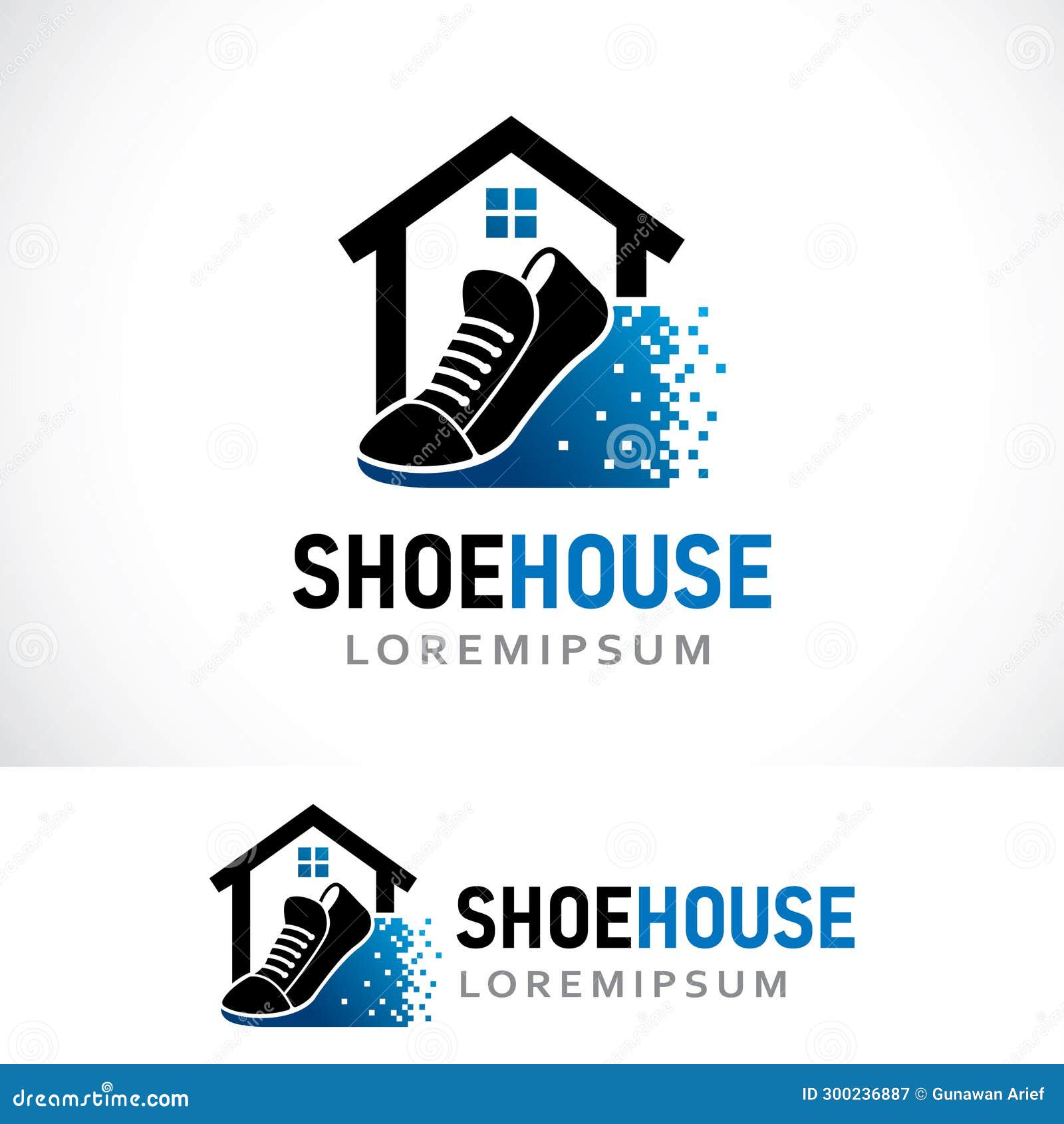 Shoe House Logo Design Template Stock Illustration Illustration of