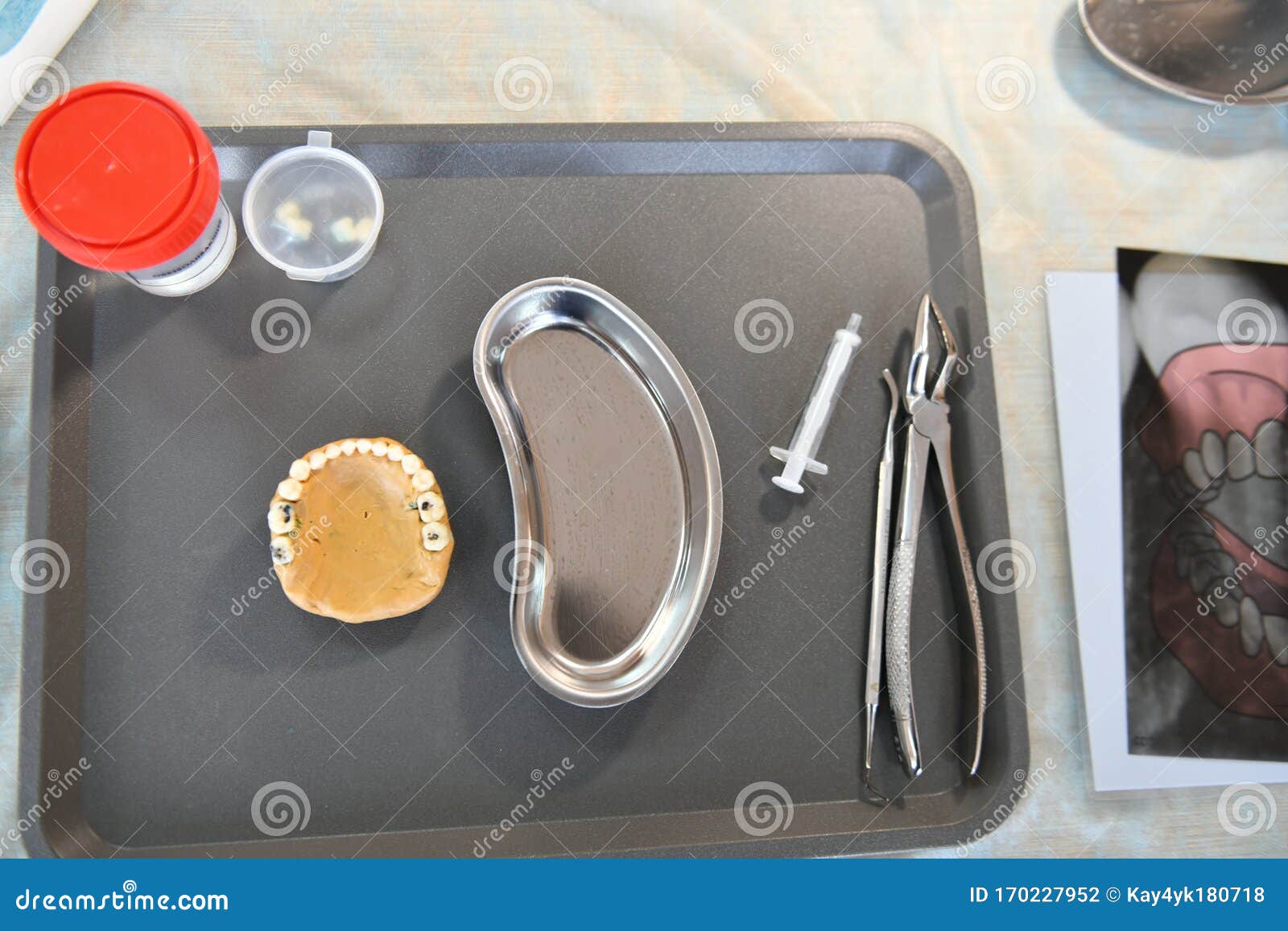 Shoe Items for Dentistry. Training Class in Dentistry. Children and a