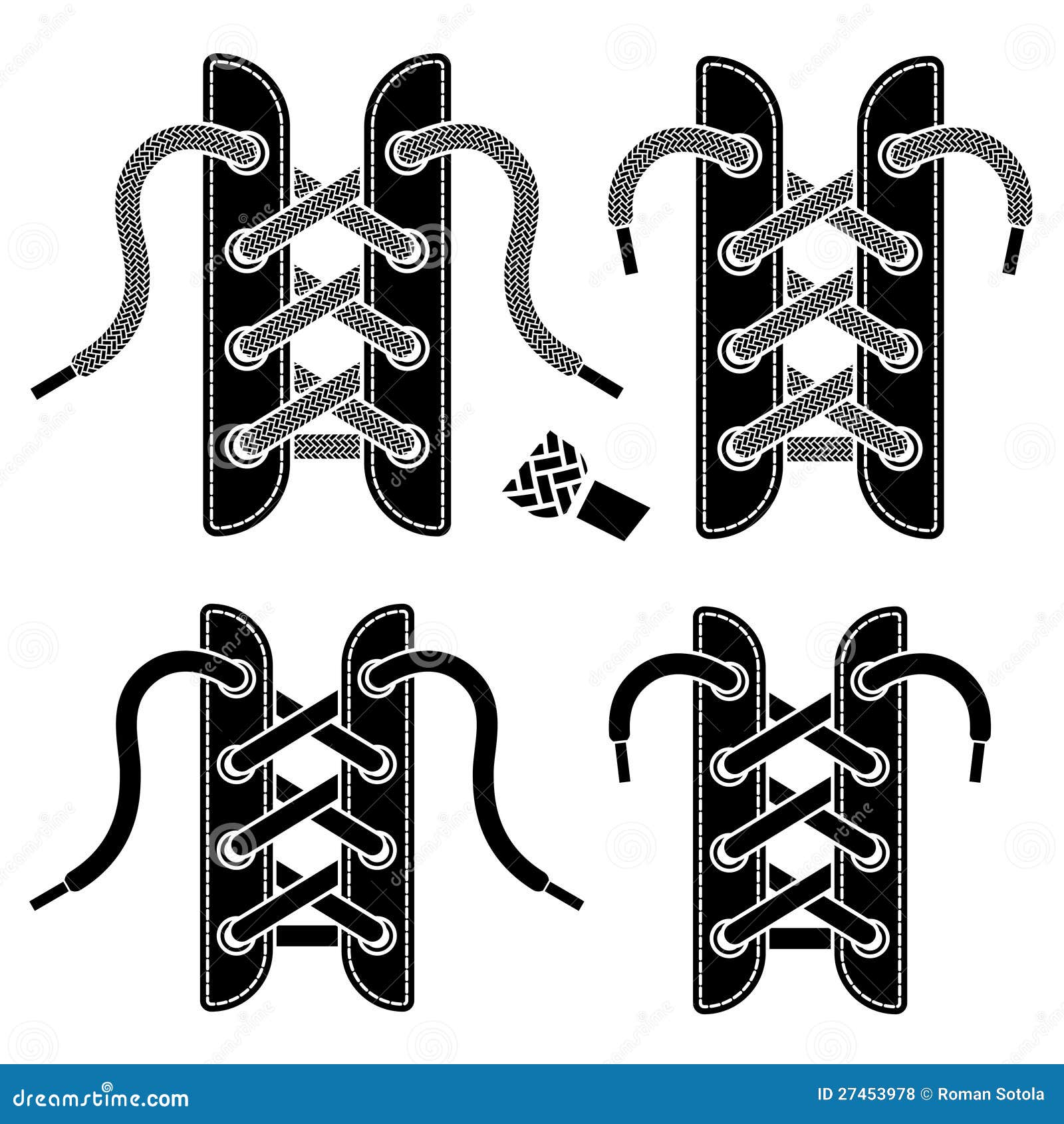 Shoe lace symbols stock vector. Illustration of classic - 27453978