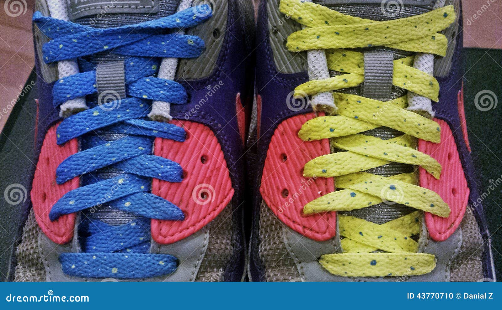 Shoe laces stock photo. Image of blue, spots, shoe, laces 43770710