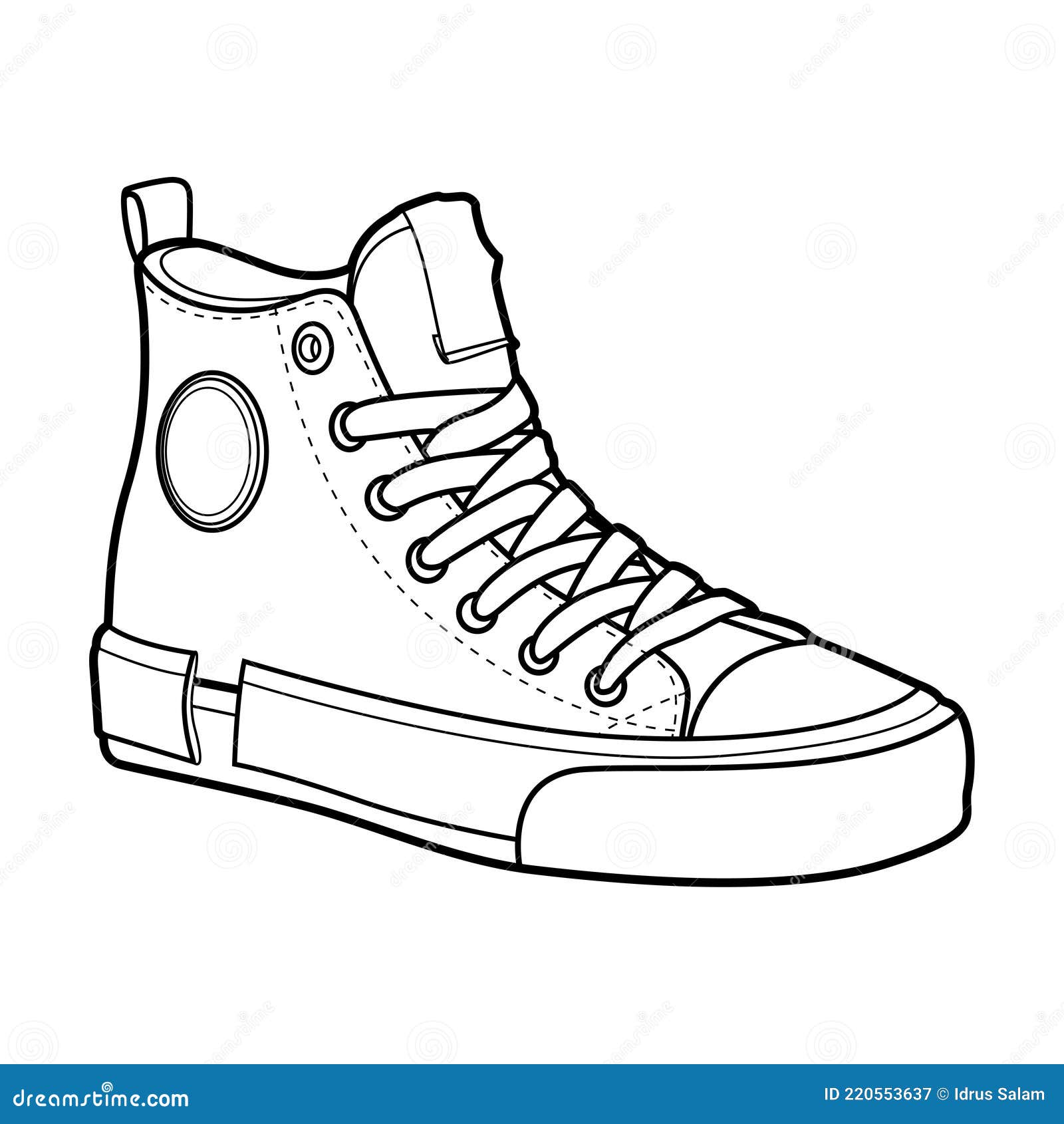Shoe Line Drawing. Shoes Sneaker 