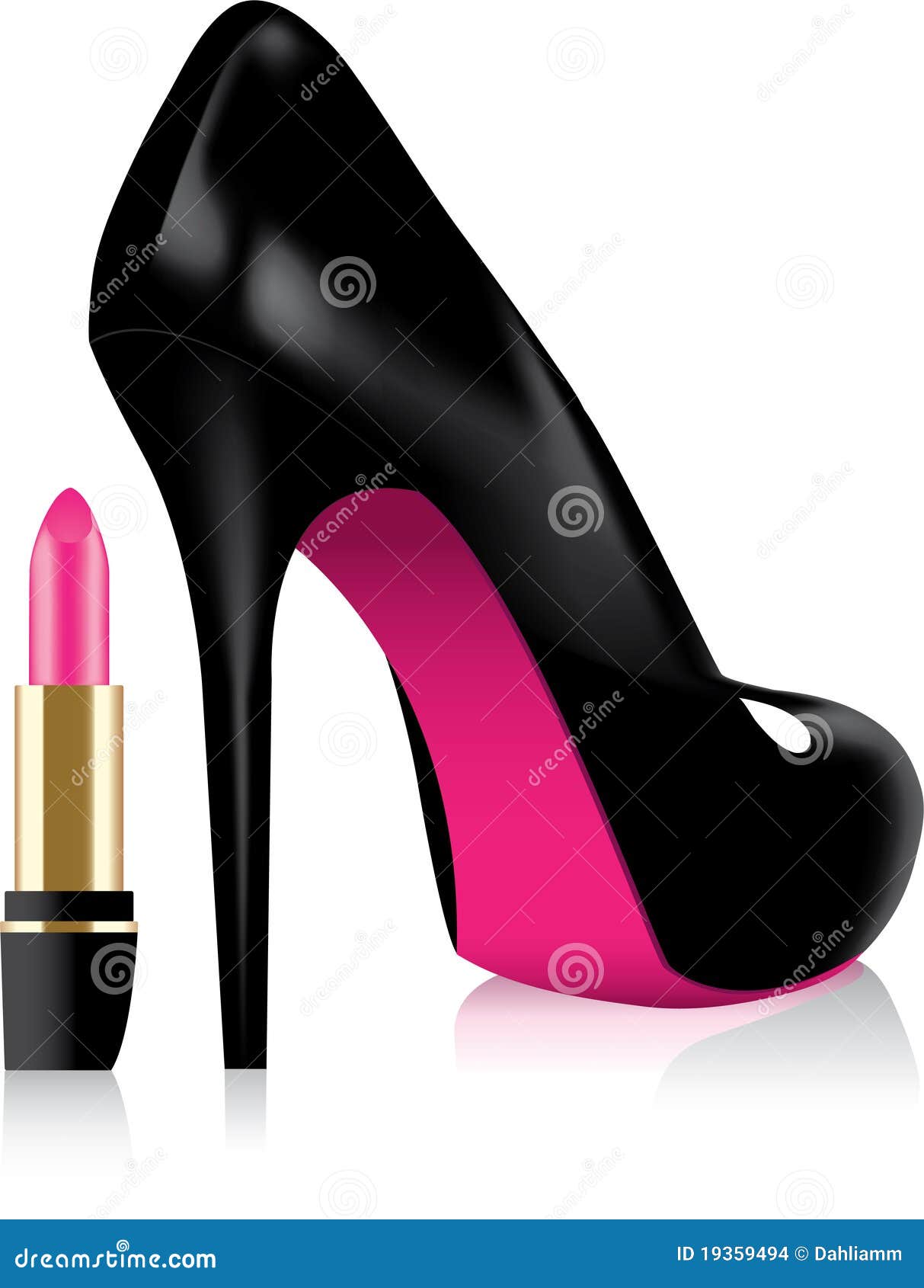 shoe and a lipstick